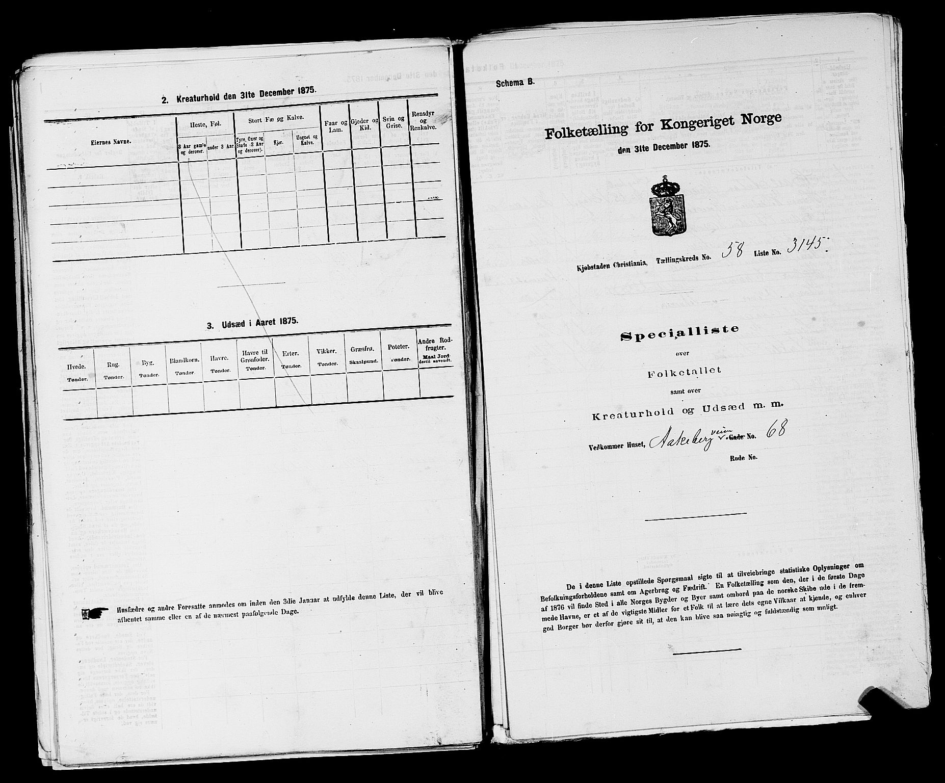 RA, Folketelling 1875 for 0301 Kristiania kjøpstad, 1875, s. 8738