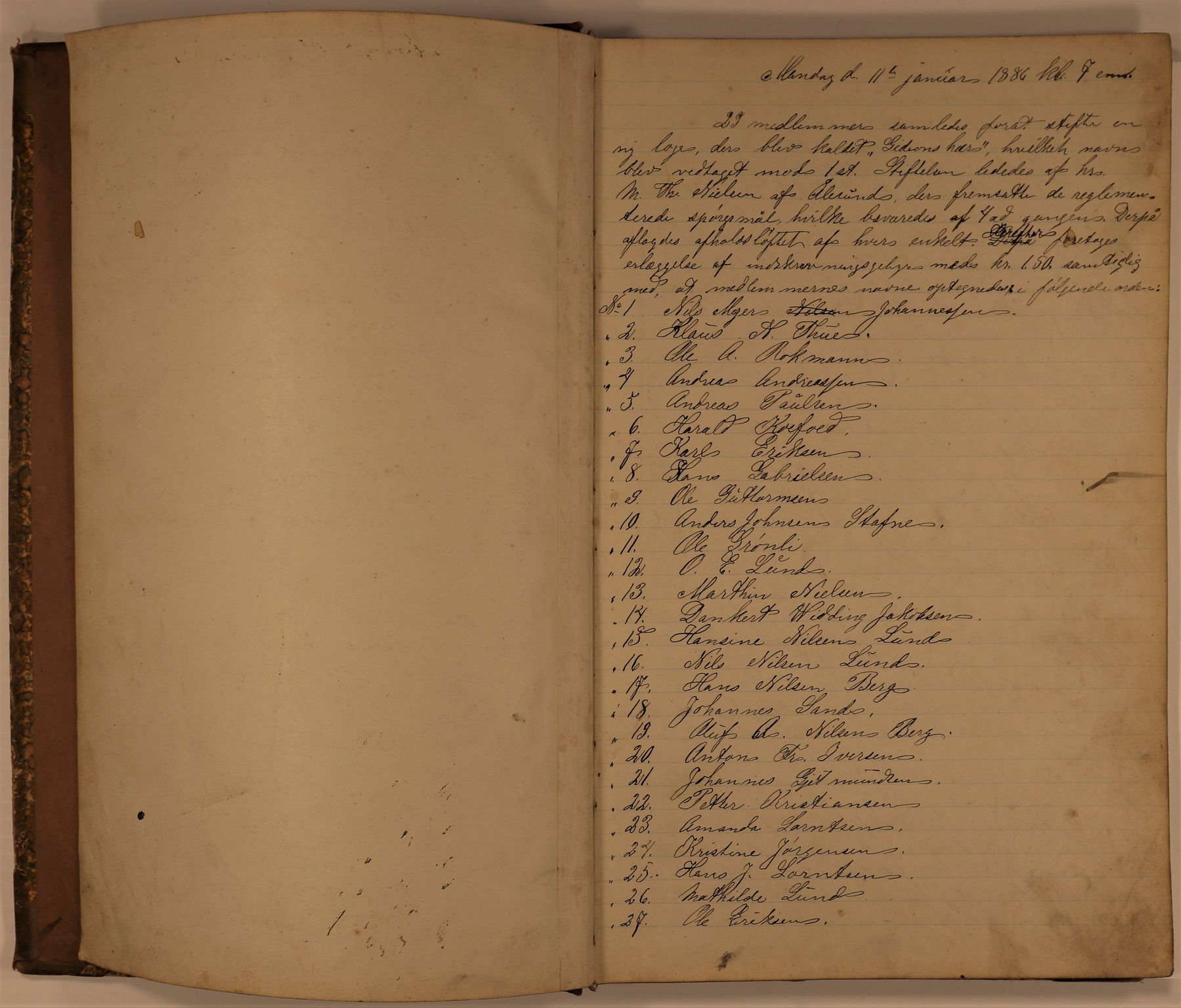 Den Norske Godtemplarorden, Losje Polarstjernen nr. 177, VAMU/A-0008/A/L0001/0002: Forhandlingsprotokoller / Losje Gideons Hær nr. 92, 1886-1892