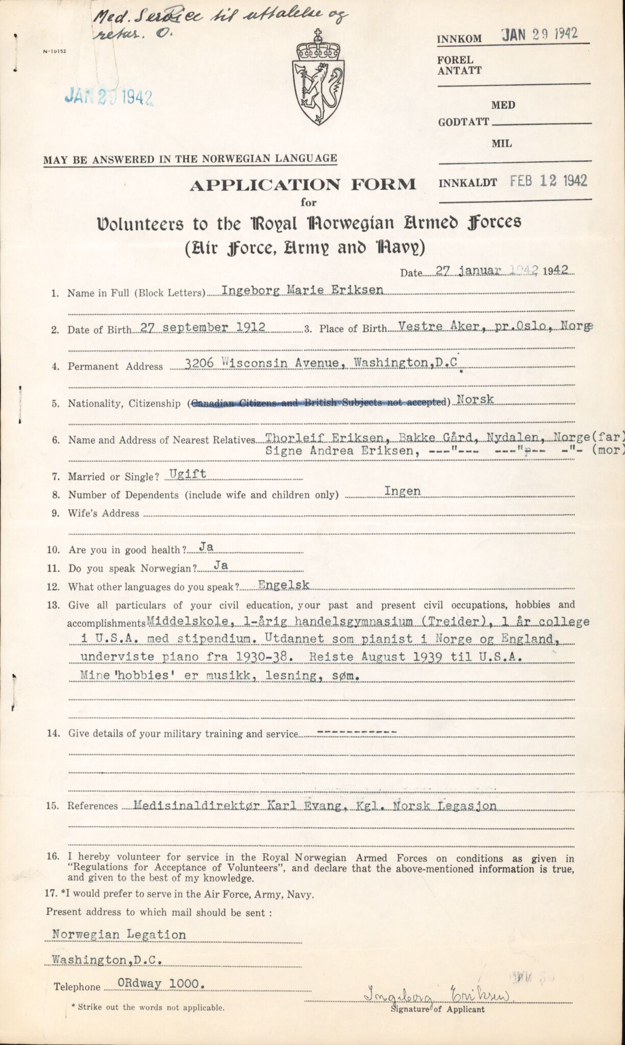 Forsvaret, Forsvarets overkommando/Luftforsvarsstaben, AV/RA-RAFA-4079/P/Pa/L0029: Personellpapirer, 1912, s. 328