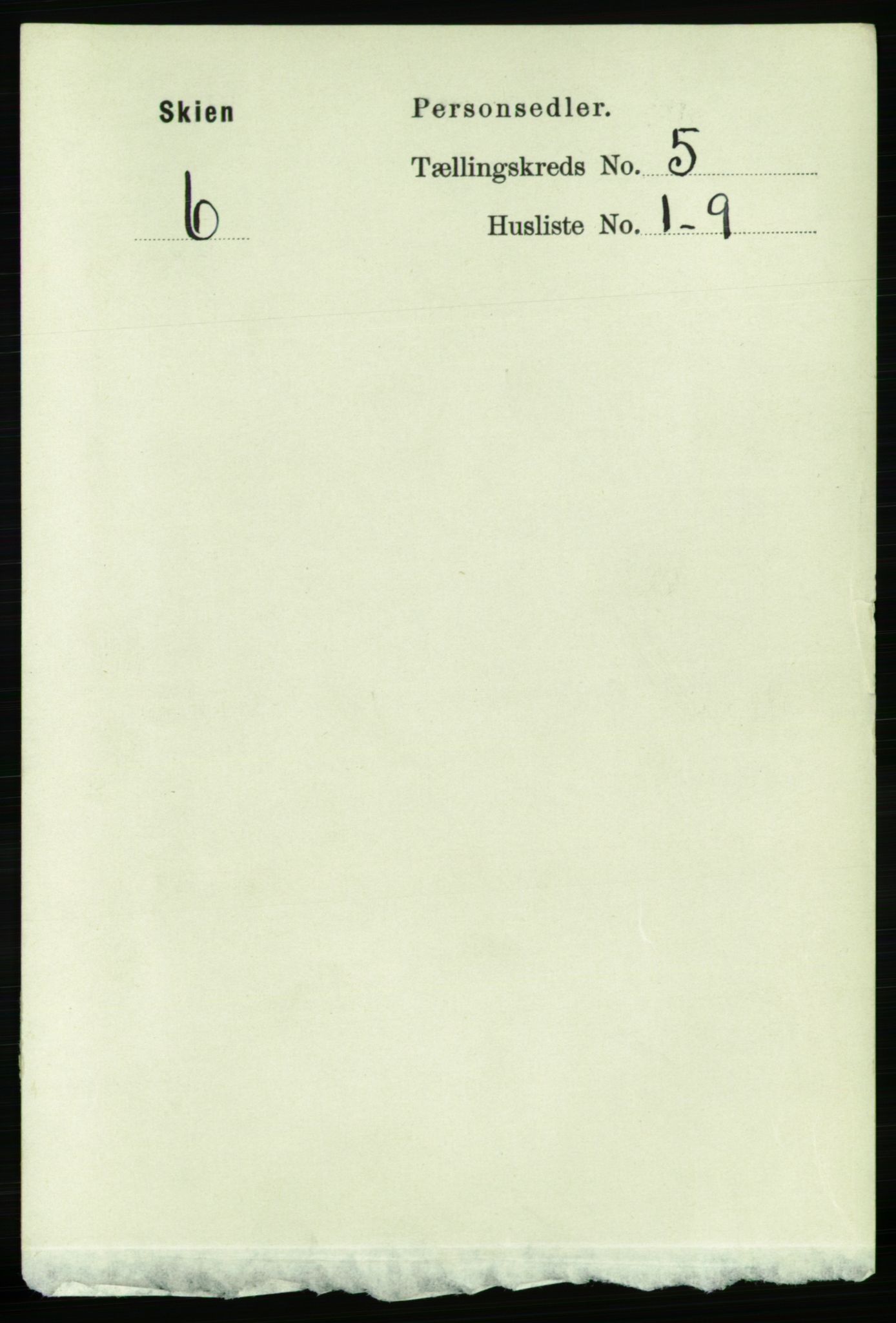 RA, Folketelling 1891 for 0806 Skien kjøpstad, 1891, s. 2880