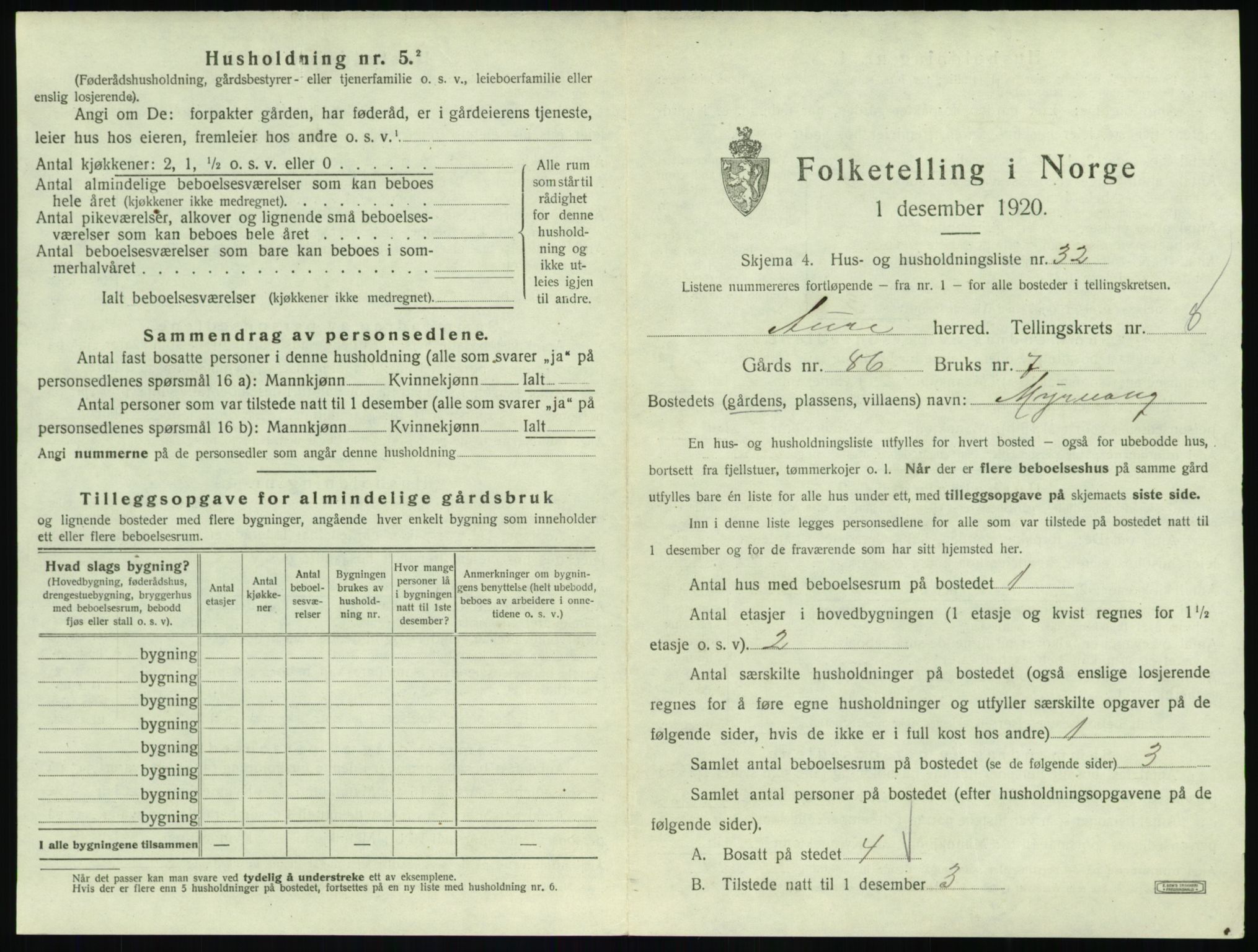 SAT, Folketelling 1920 for 1569 Aure herred, 1920, s. 504