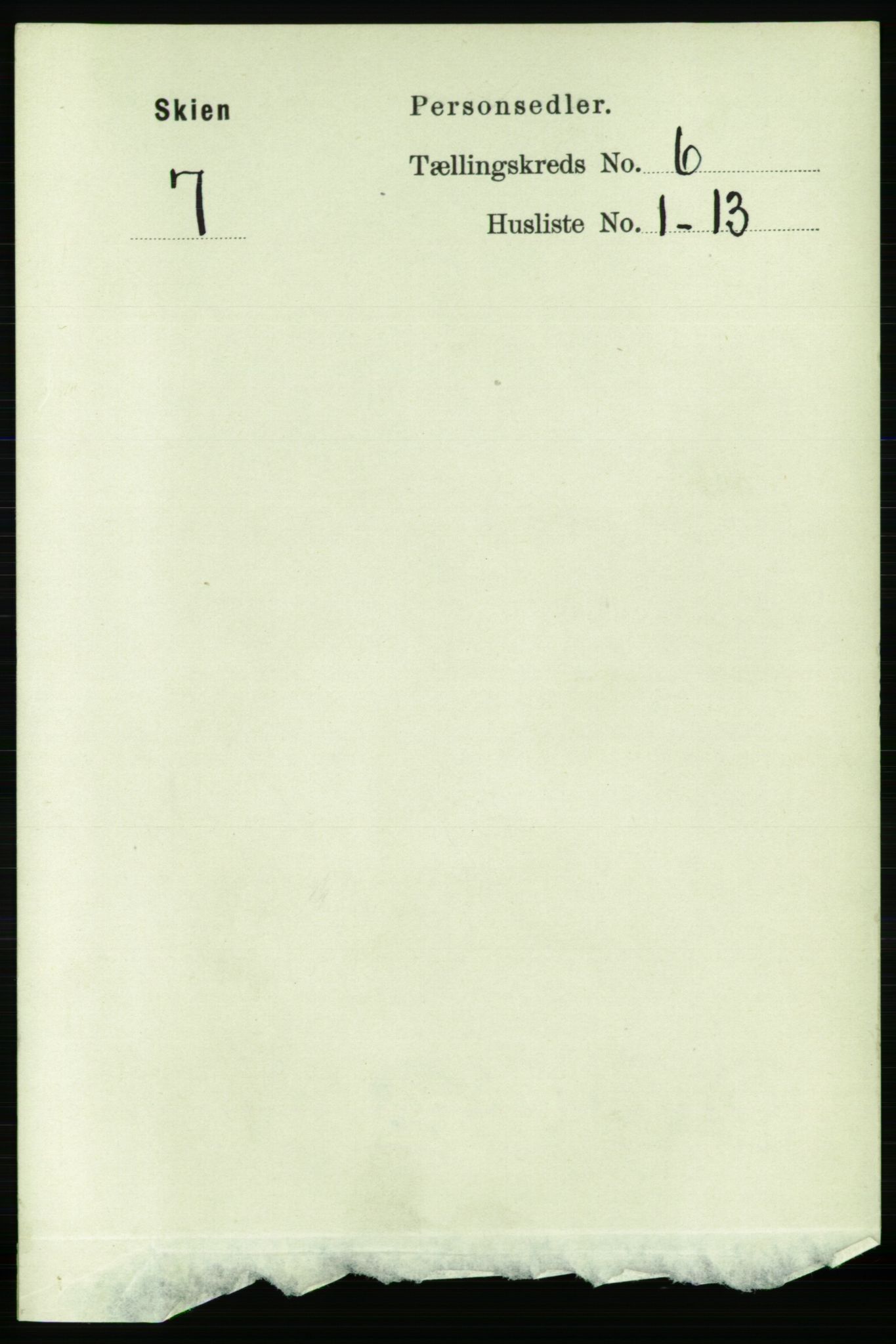 RA, Folketelling 1891 for 0806 Skien kjøpstad, 1891, s. 2993