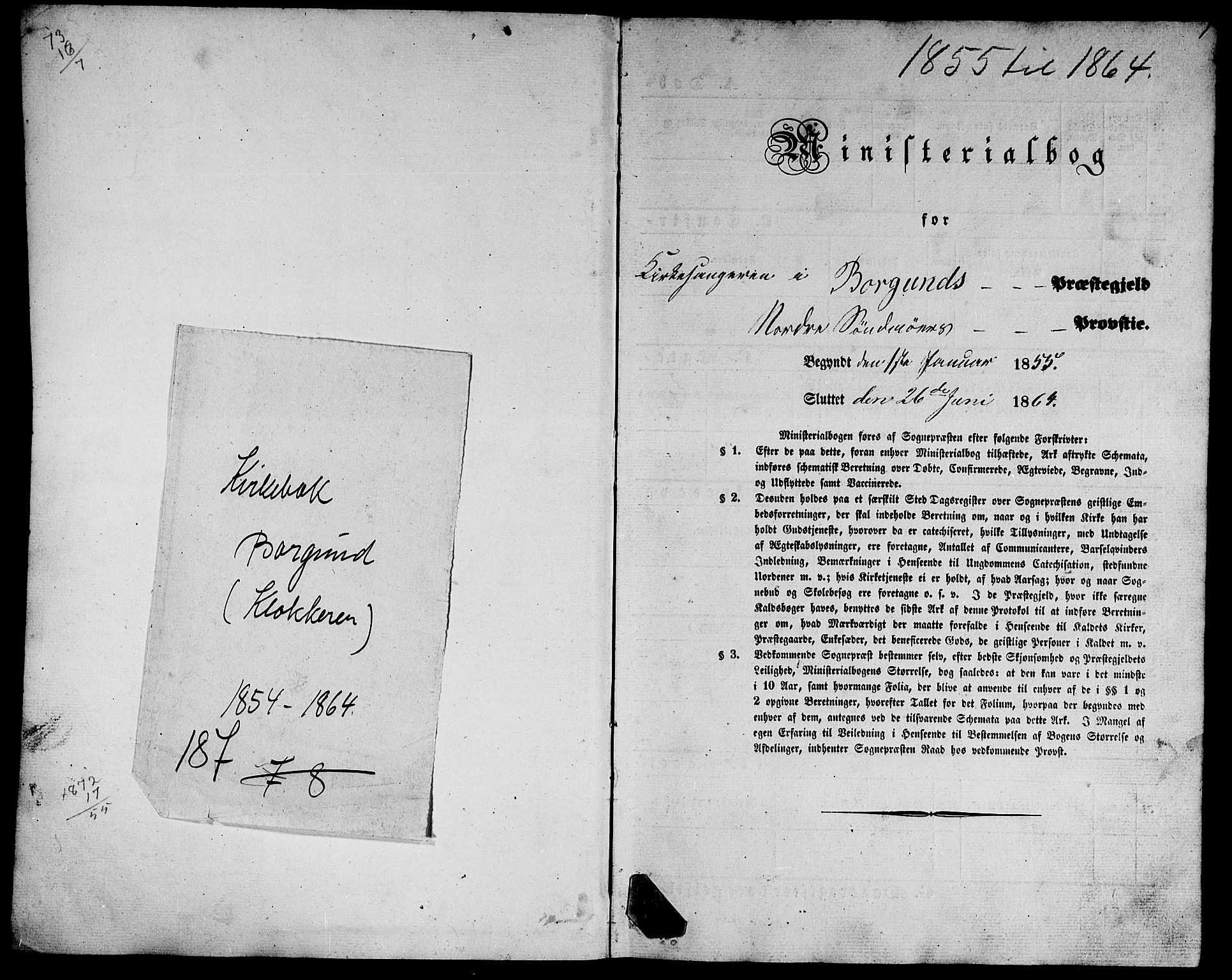 Ministerialprotokoller, klokkerbøker og fødselsregistre - Møre og Romsdal, SAT/A-1454/528/L0427: Klokkerbok nr. 528C08, 1855-1864, s. 1