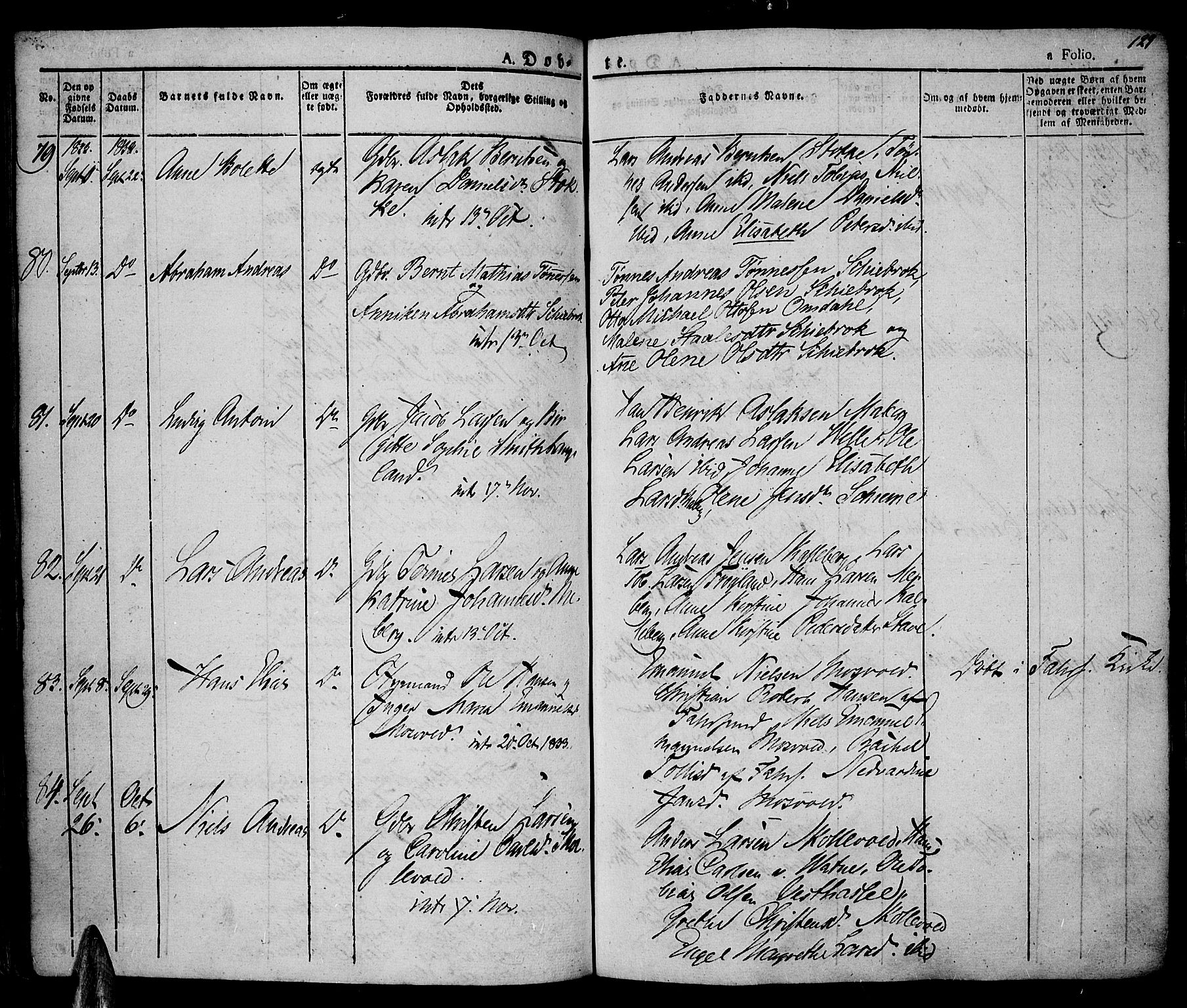 Lista sokneprestkontor, AV/SAK-1111-0027/F/Fa/L0008: Ministerialbok nr. A 8, 1823-1835, s. 129