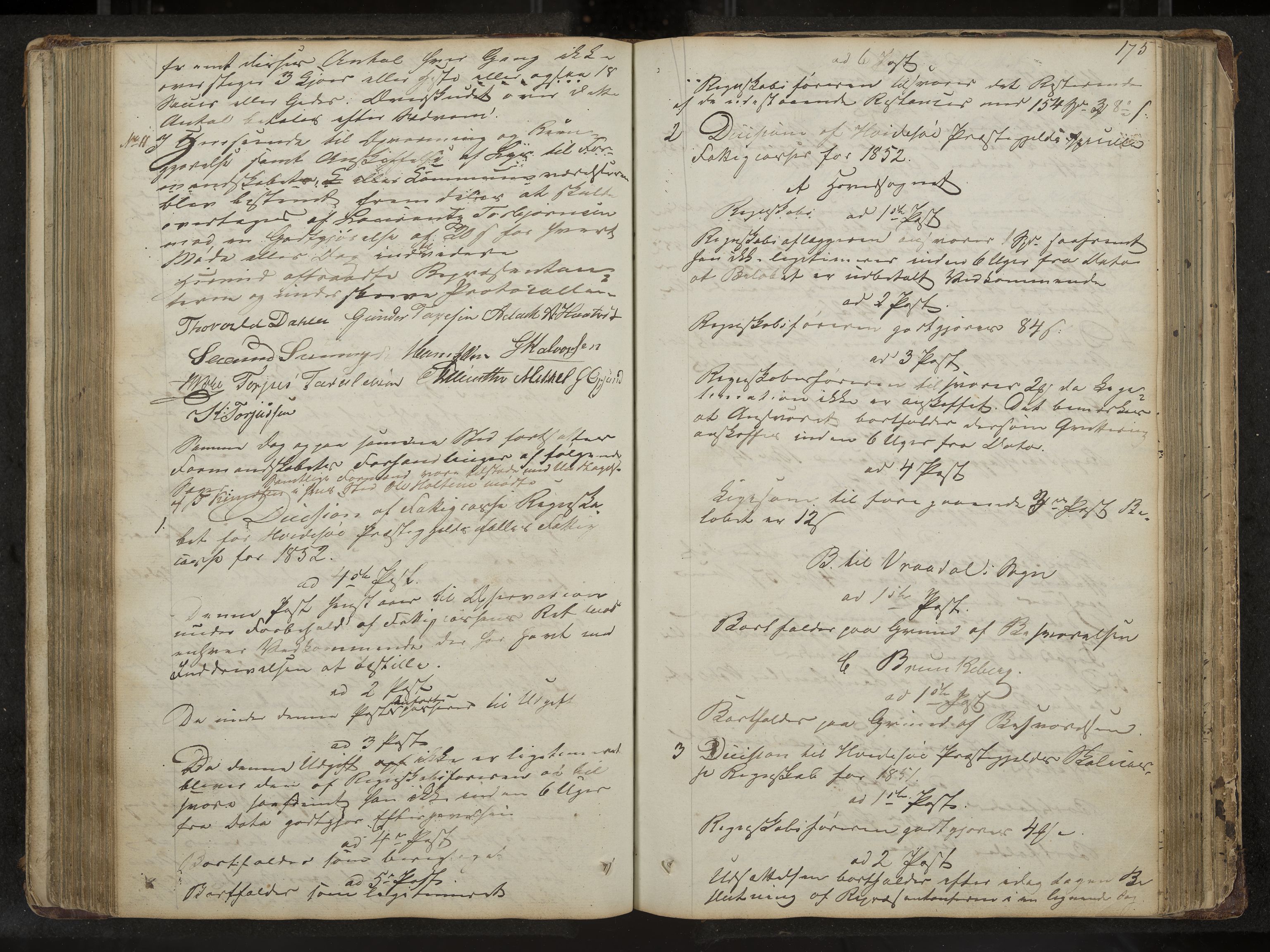 Kviteseid formannskap og sentraladministrasjon, IKAK/0829021/A/Aa/L0001: Møtebok med register, 1837-1866, s. 175