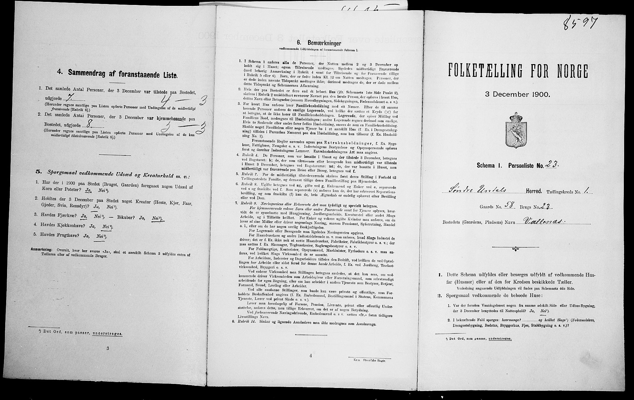 SAK, Folketelling 1900 for 1029 Sør-Audnedal herred, 1900, s. 139