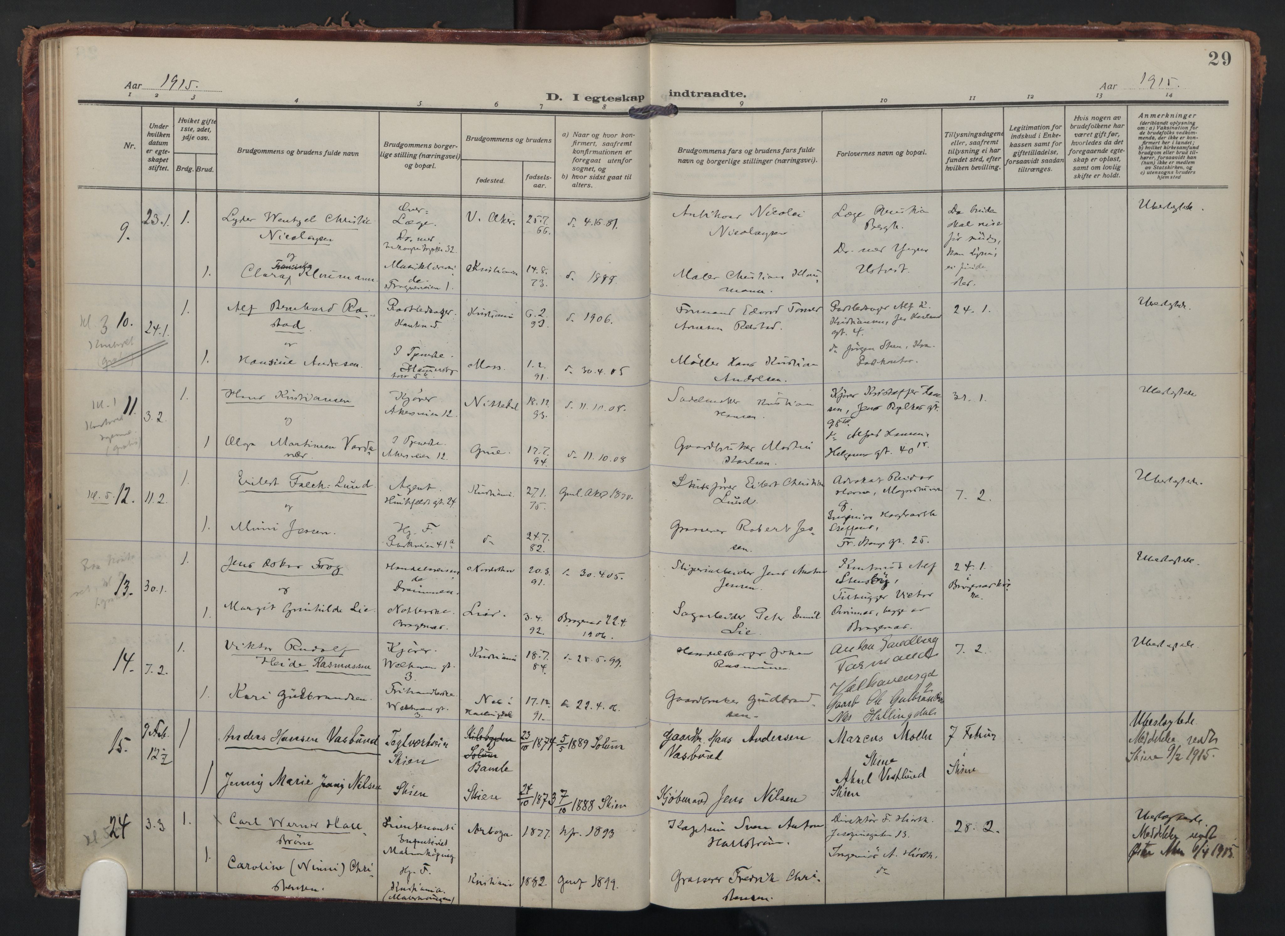 Trefoldighet prestekontor Kirkebøker, AV/SAO-A-10882/F/Fc/L0007: Ministerialbok nr. III 7, 1914-1920, s. 29