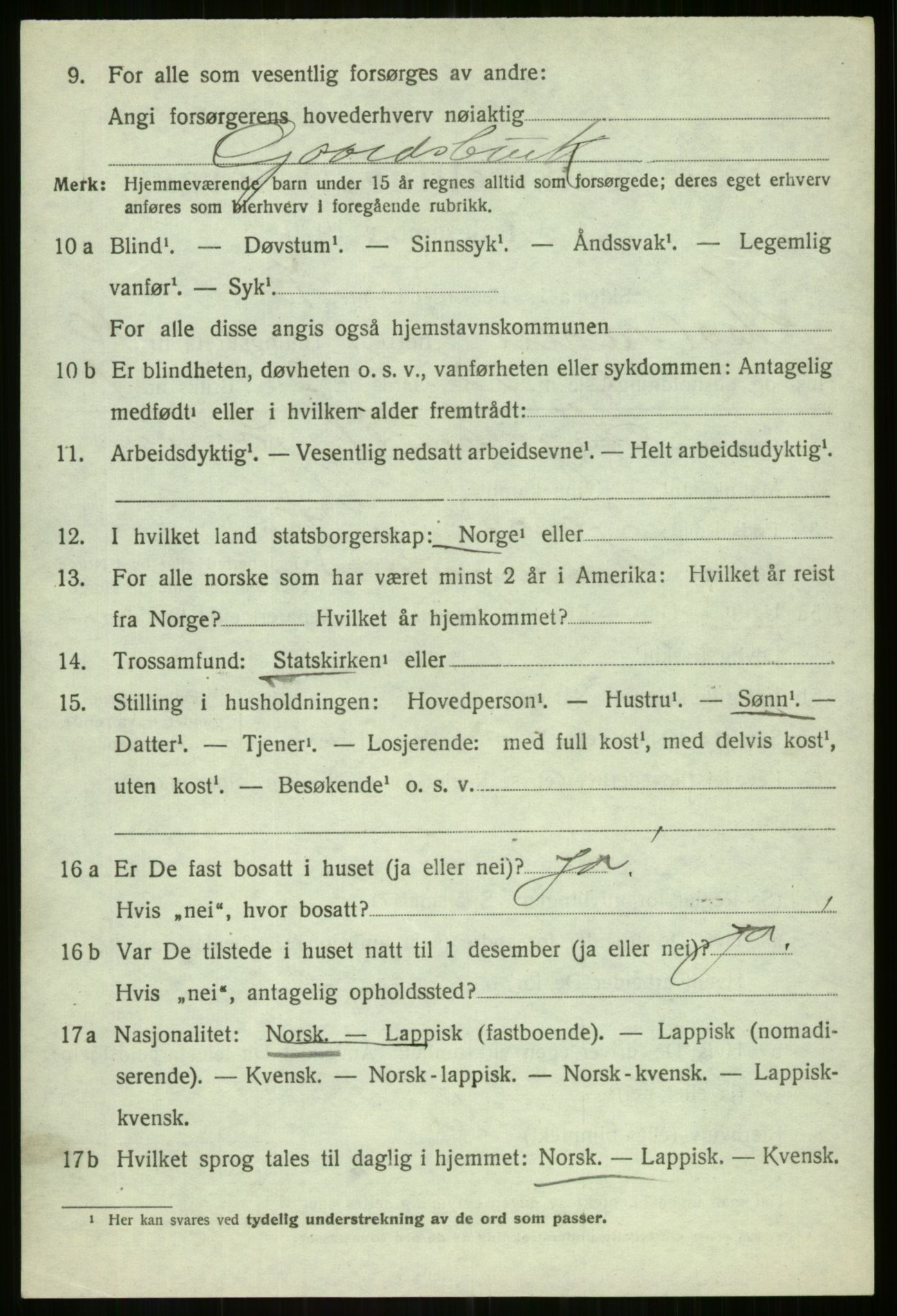 SATØ, Folketelling 1920 for 1932 Malangen herred, 1920, s. 4078