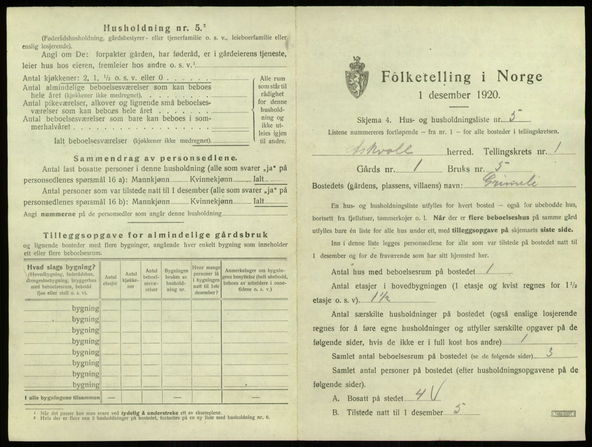 SAB, Folketelling 1920 for 1428 Askvoll herred, 1920, s. 81