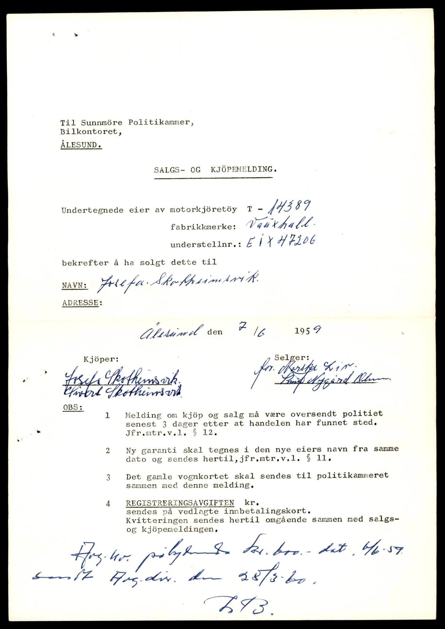 Møre og Romsdal vegkontor - Ålesund trafikkstasjon, AV/SAT-A-4099/F/Fe/L0045: Registreringskort for kjøretøy T 14320 - T 14444, 1927-1998, s. 1787
