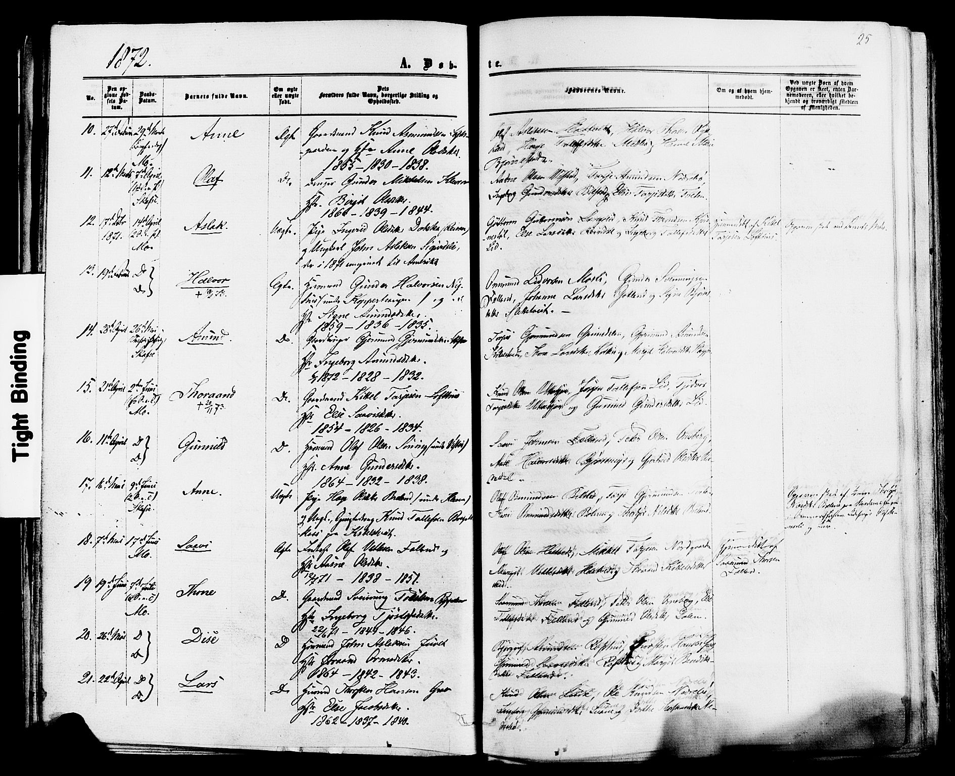 Mo kirkebøker, AV/SAKO-A-286/F/Fa/L0006: Ministerialbok nr. I 6, 1865-1885, s. 25
