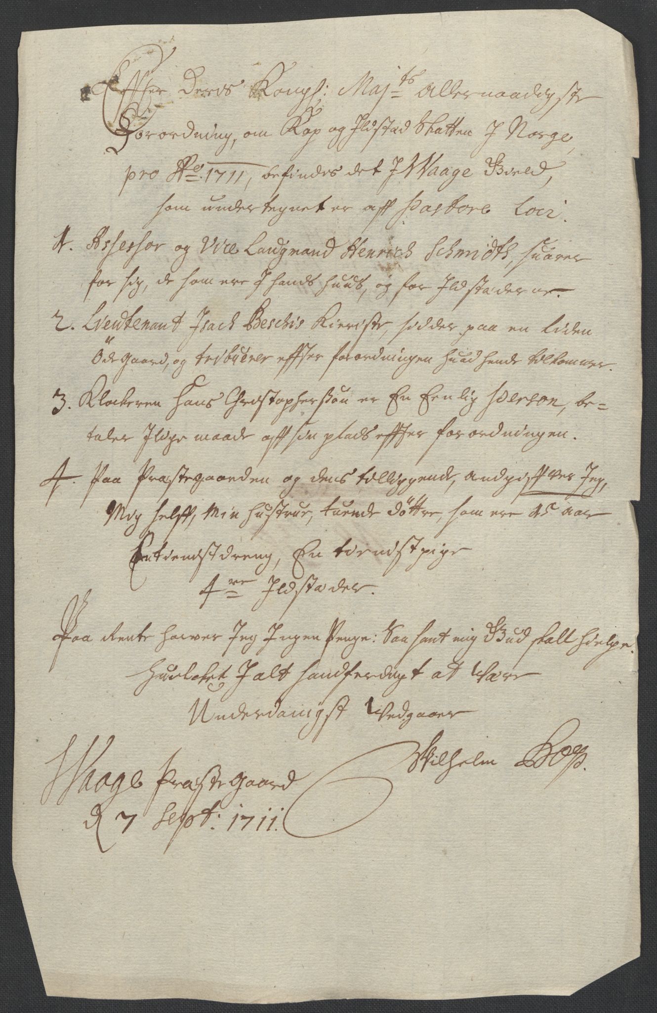 Rentekammeret inntil 1814, Reviderte regnskaper, Fogderegnskap, AV/RA-EA-4092/R17/L1180: Fogderegnskap Gudbrandsdal, 1711, s. 337