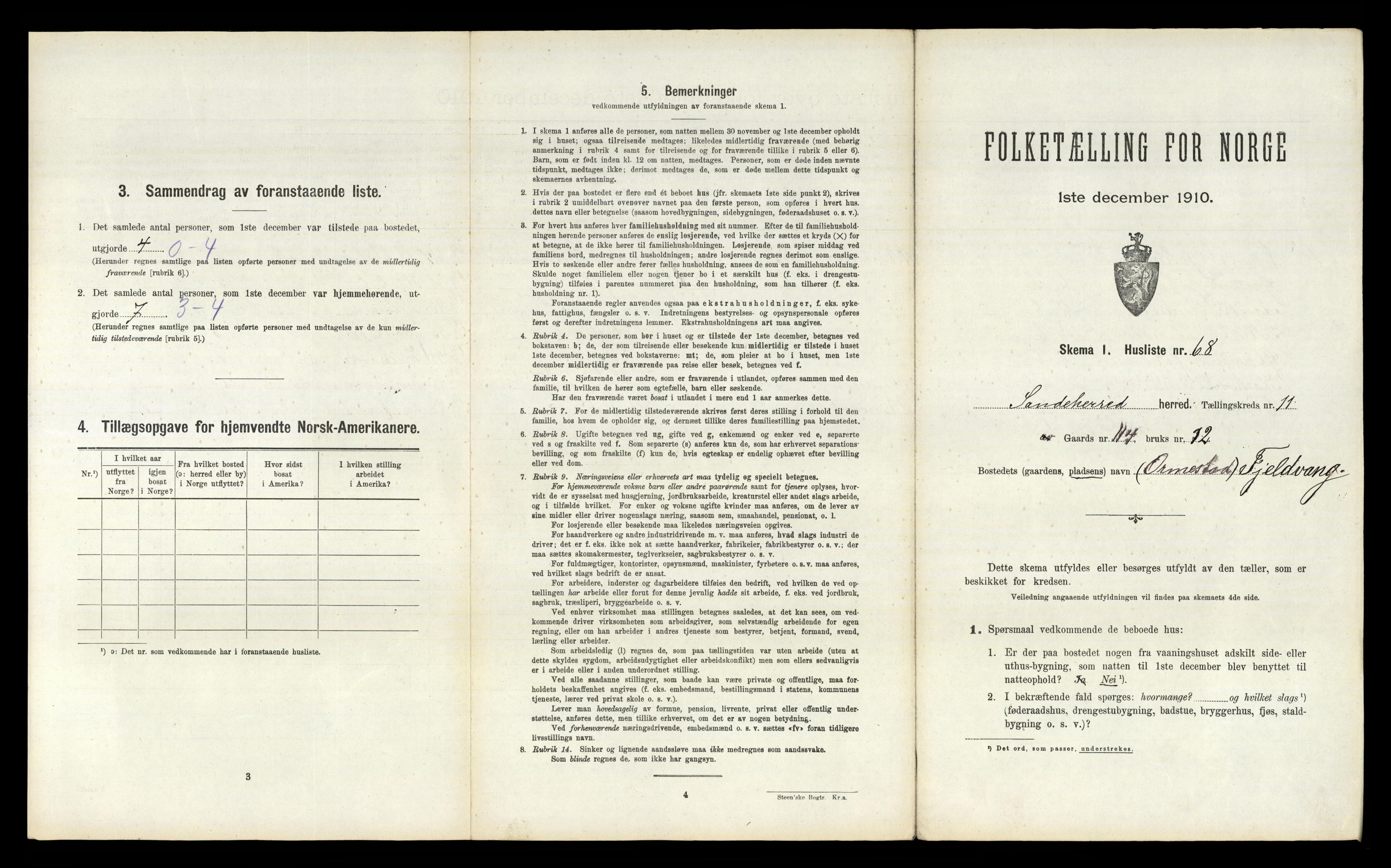 RA, Folketelling 1910 for 0724 Sandeherred herred, 1910, s. 2437