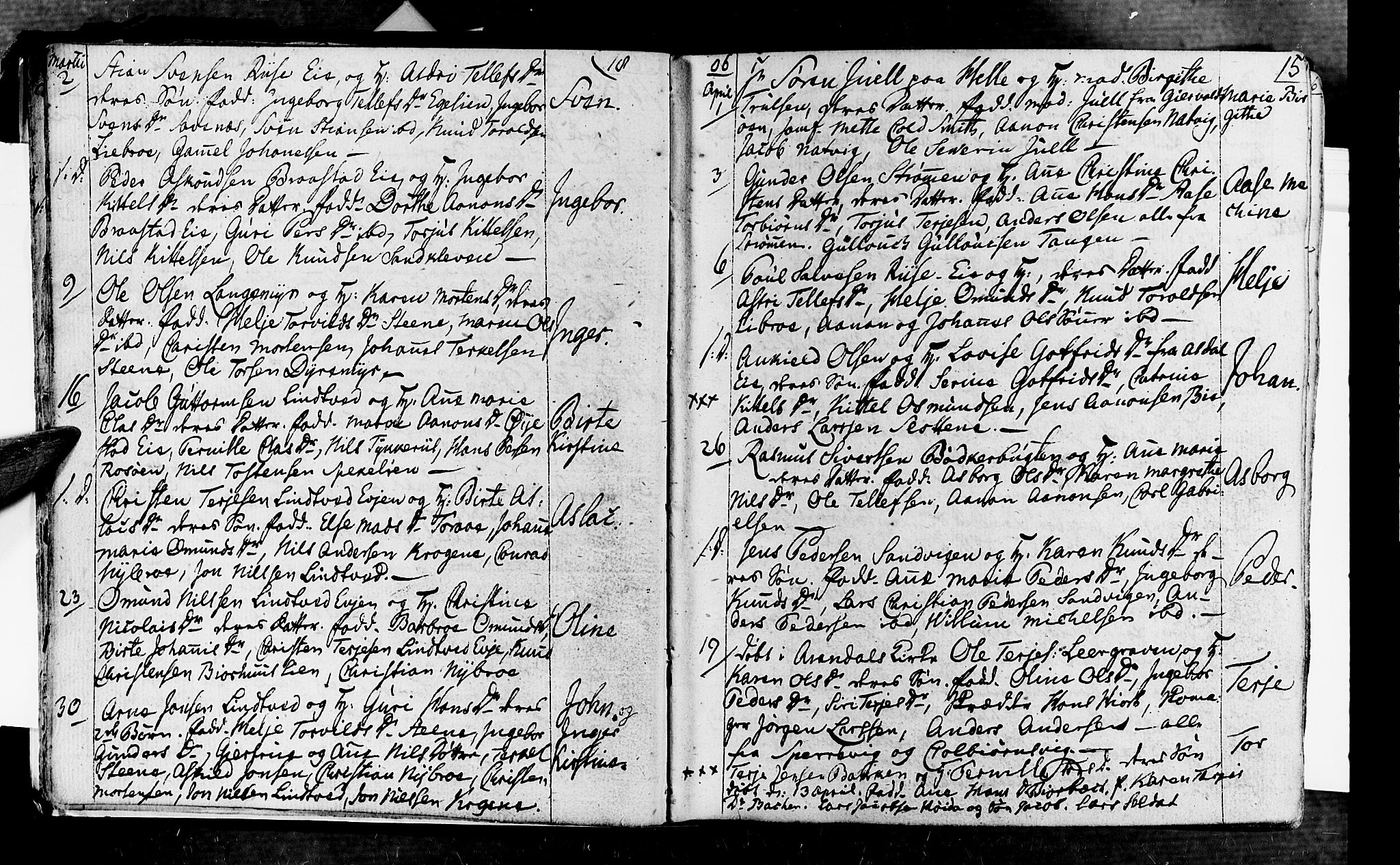 Øyestad sokneprestkontor, AV/SAK-1111-0049/F/Fa/L0011: Ministerialbok nr. A 11, 1805-1824, s. 15