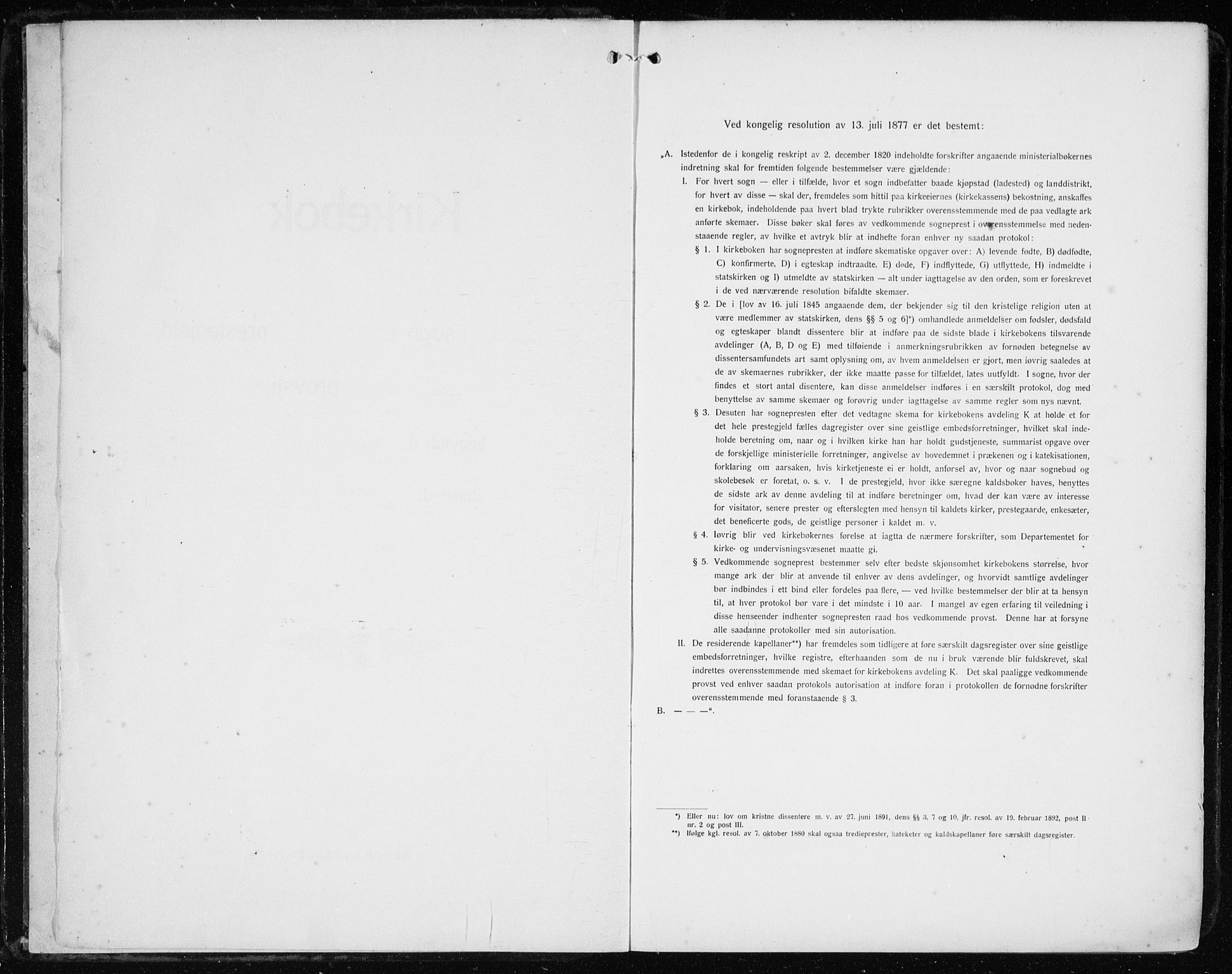 Fødselsstiftelsens sokneprestembete*, SAB/-: Ministerialbok nr. A 5, 1918-1926