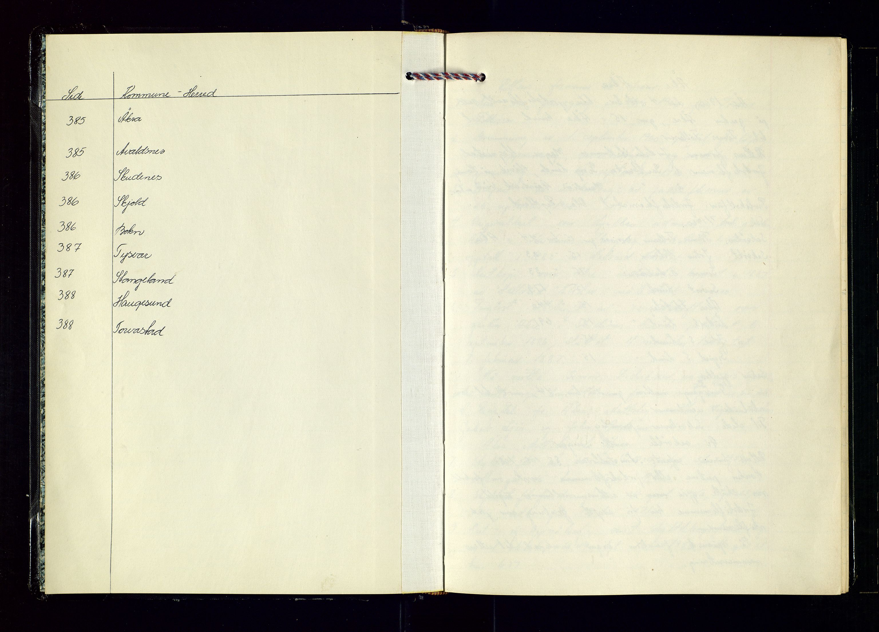 Nord-Rogaland jordskifterett, AV/SAST-A-102427/Oaa/L0009: Jordskifterettsbok nr. 30. Karmsund, 1960-1963