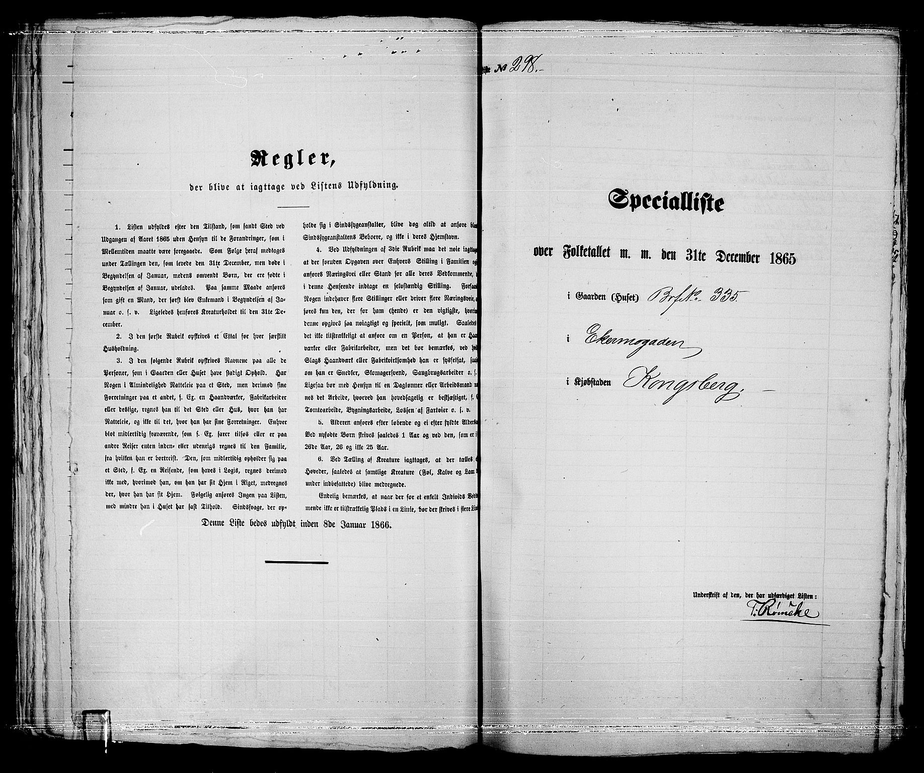 RA, Folketelling 1865 for 0604B Kongsberg prestegjeld, Kongsberg kjøpstad, 1865, s. 615