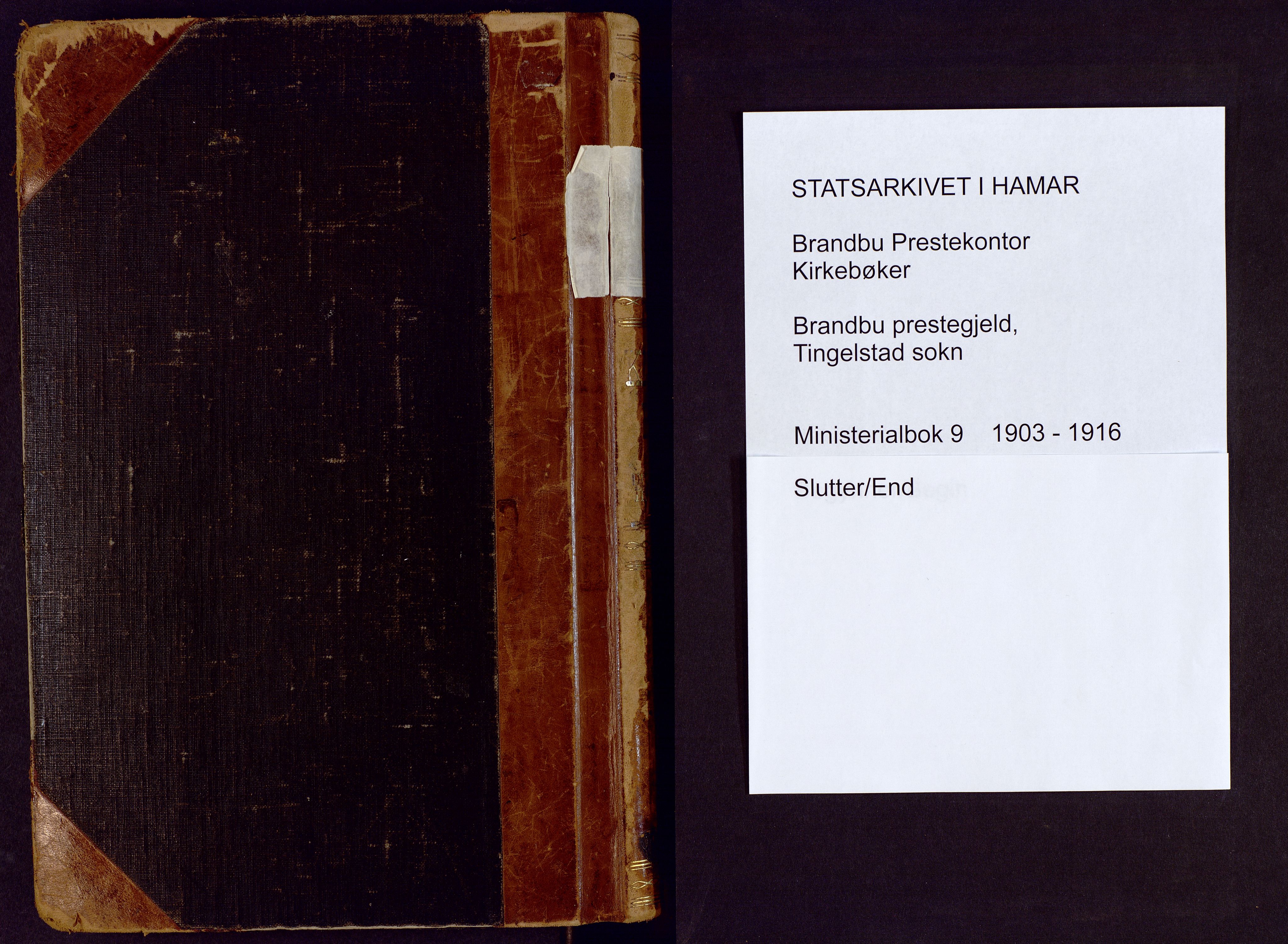 Brandbu prestekontor, SAH/PREST-114/H/Ha/Hab/L0009: Klokkerbok nr. 9, 1903-1916