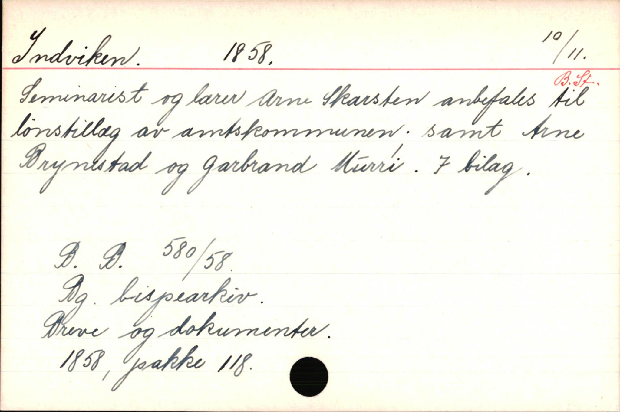 Haugen, Johannes - lærer, SAB/SAB/PA-0036/01/L0001: Om klokkere og lærere, 1521-1904, s. 10167