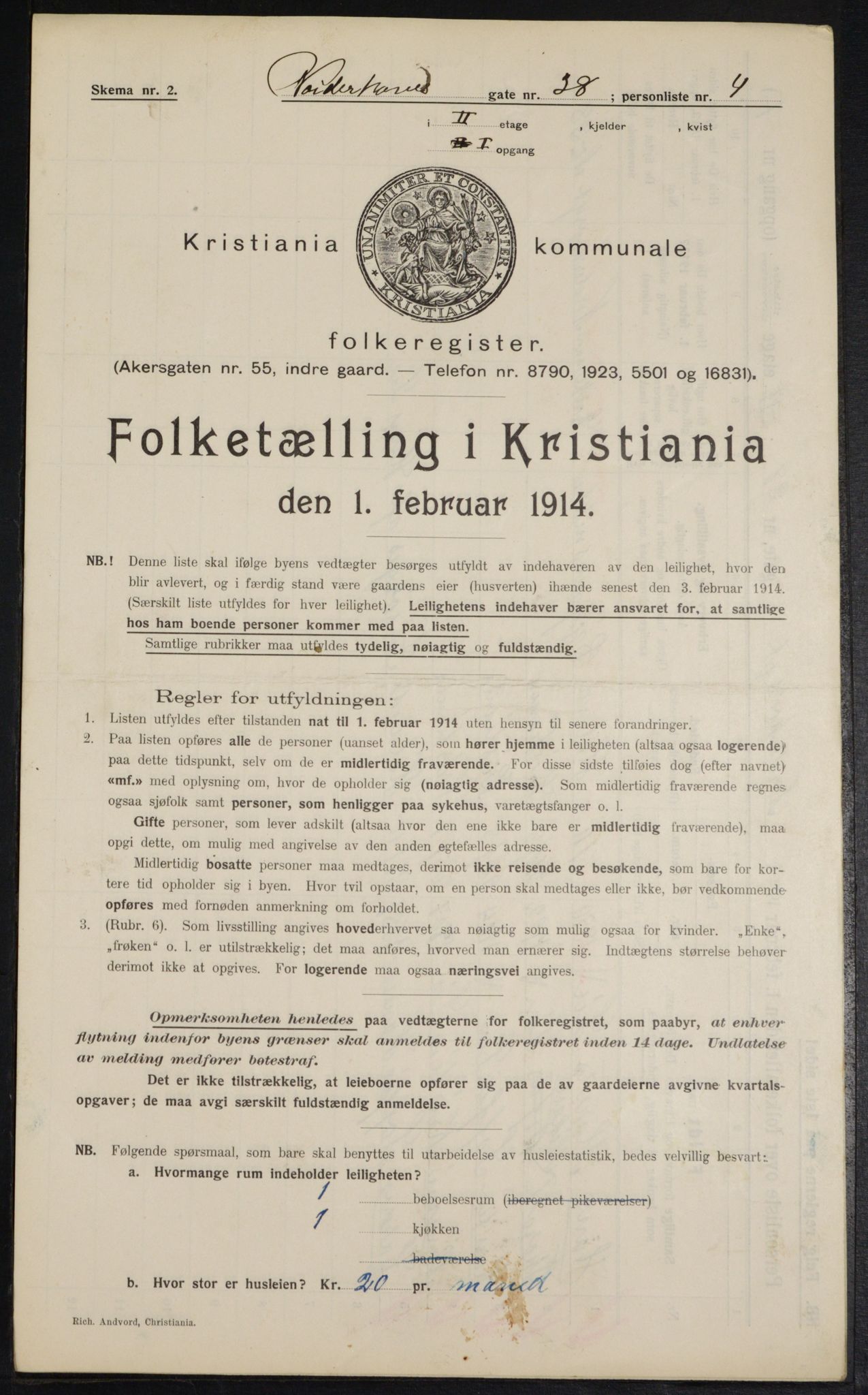 OBA, Kommunal folketelling 1.2.1914 for Kristiania, 1914, s. 73028