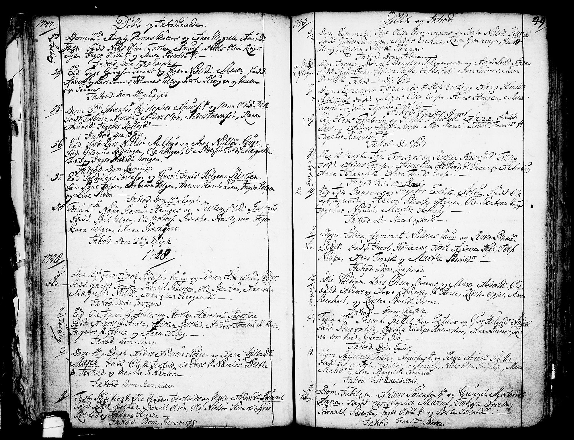 Holla kirkebøker, AV/SAKO-A-272/F/Fa/L0001: Ministerialbok nr. 1, 1717-1779, s. 49