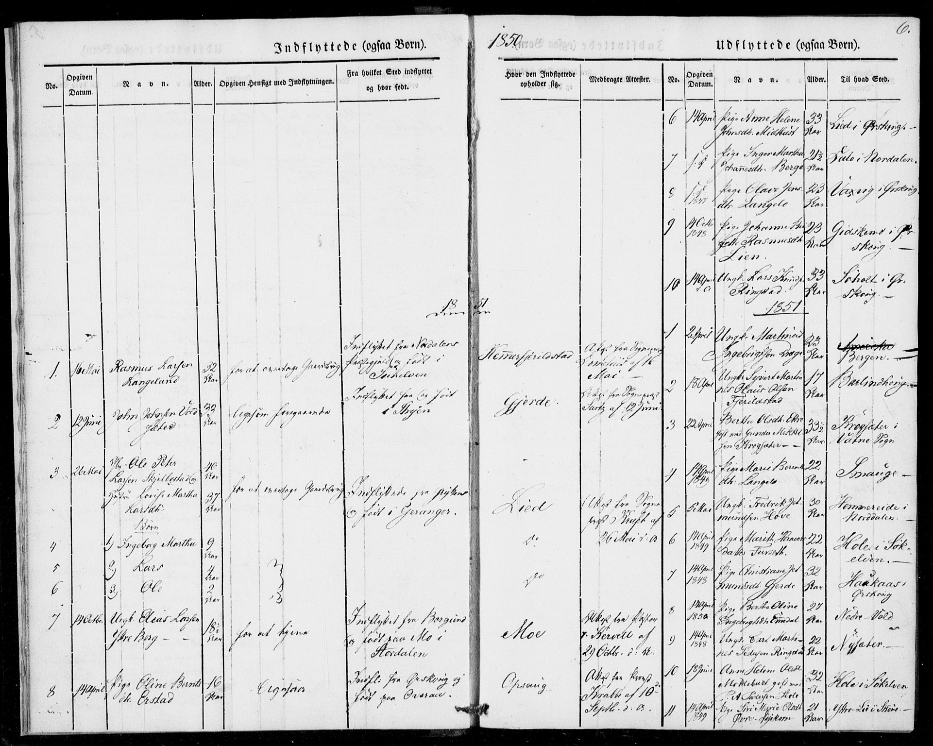 Ministerialprotokoller, klokkerbøker og fødselsregistre - Møre og Romsdal, SAT/A-1454/520/L0279: Ministerialbok nr. 520A08, 1844-1881, s. 6