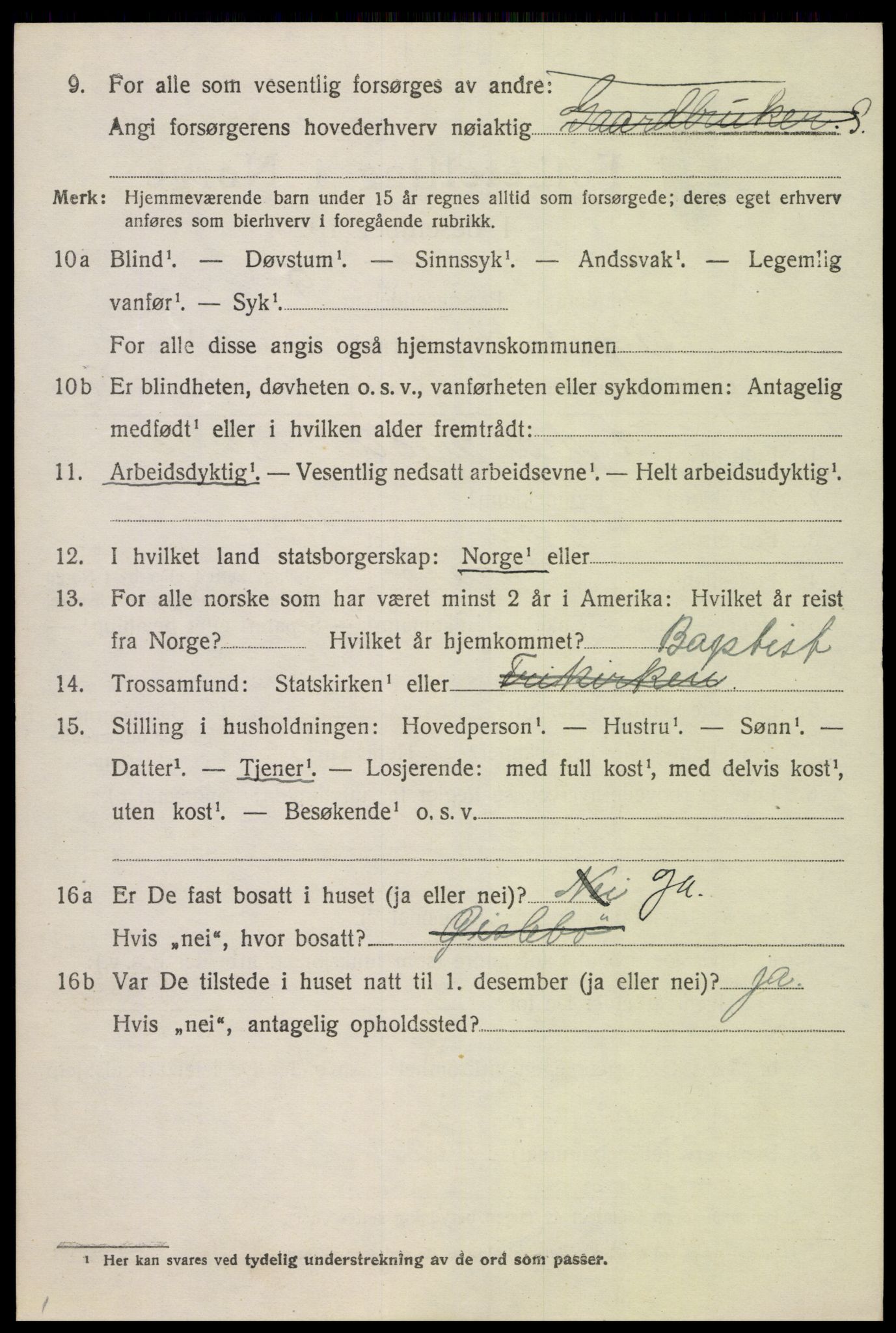 SAK, Folketelling 1920 for 1017 Greipstad herred, 1920, s. 1595