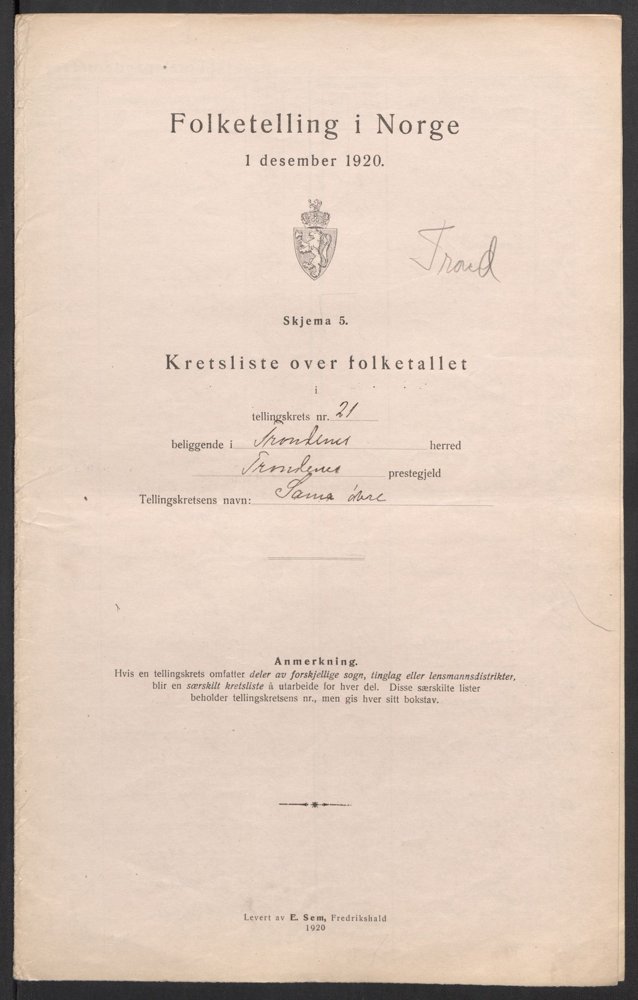 SATØ, Folketelling 1920 for 1914 Trondenes herred, 1920, s. 70