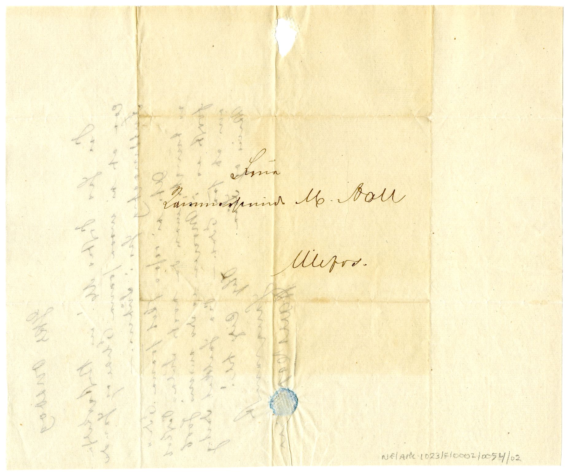 Diderik Maria Aalls brevsamling, NF/Ark-1023/F/L0002: D.M. Aalls brevsamling. B - C, 1799-1889, s. 284