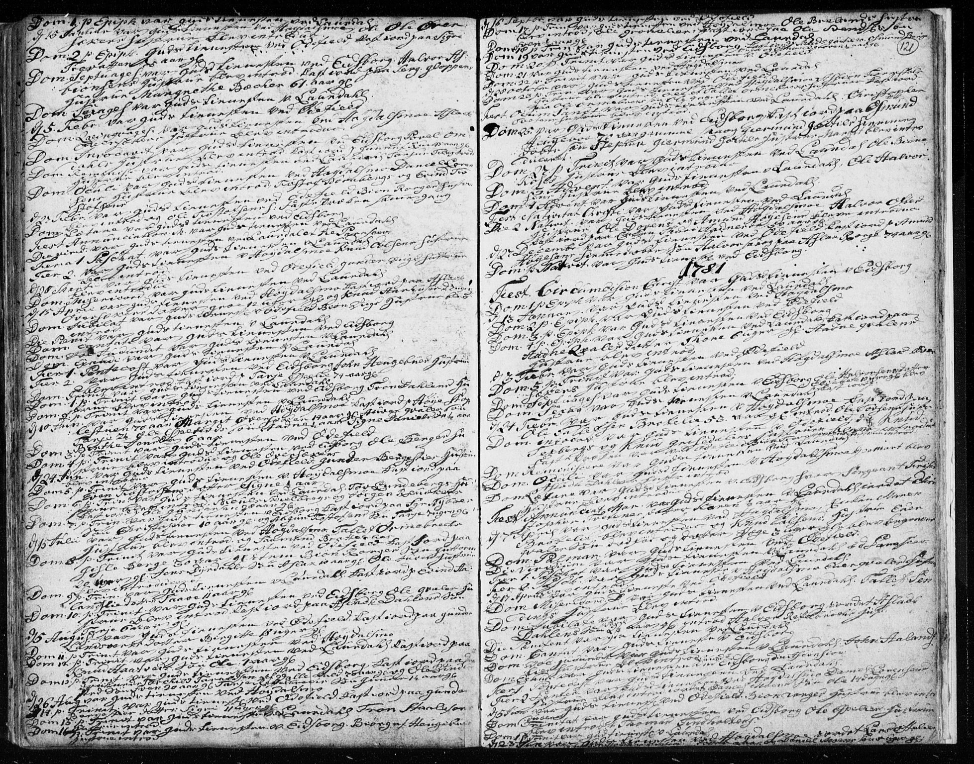 Lårdal kirkebøker, AV/SAKO-A-284/F/Fa/L0003: Ministerialbok nr. I 3, 1754-1790, s. 121