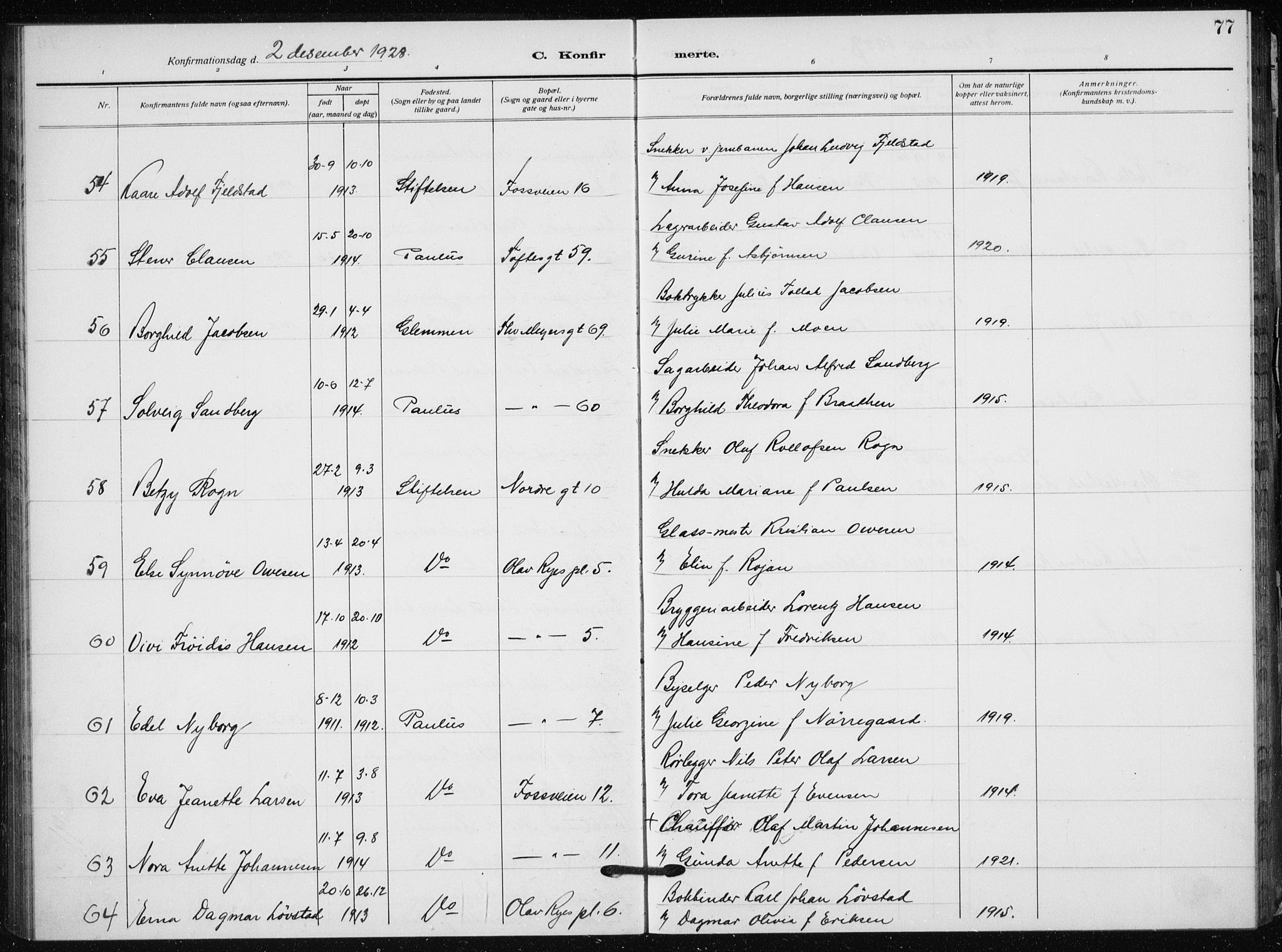 Hauge prestekontor Kirkebøker, AV/SAO-A-10849/F/Fa/L0002: Ministerialbok nr. 2, 1917-1938, s. 77