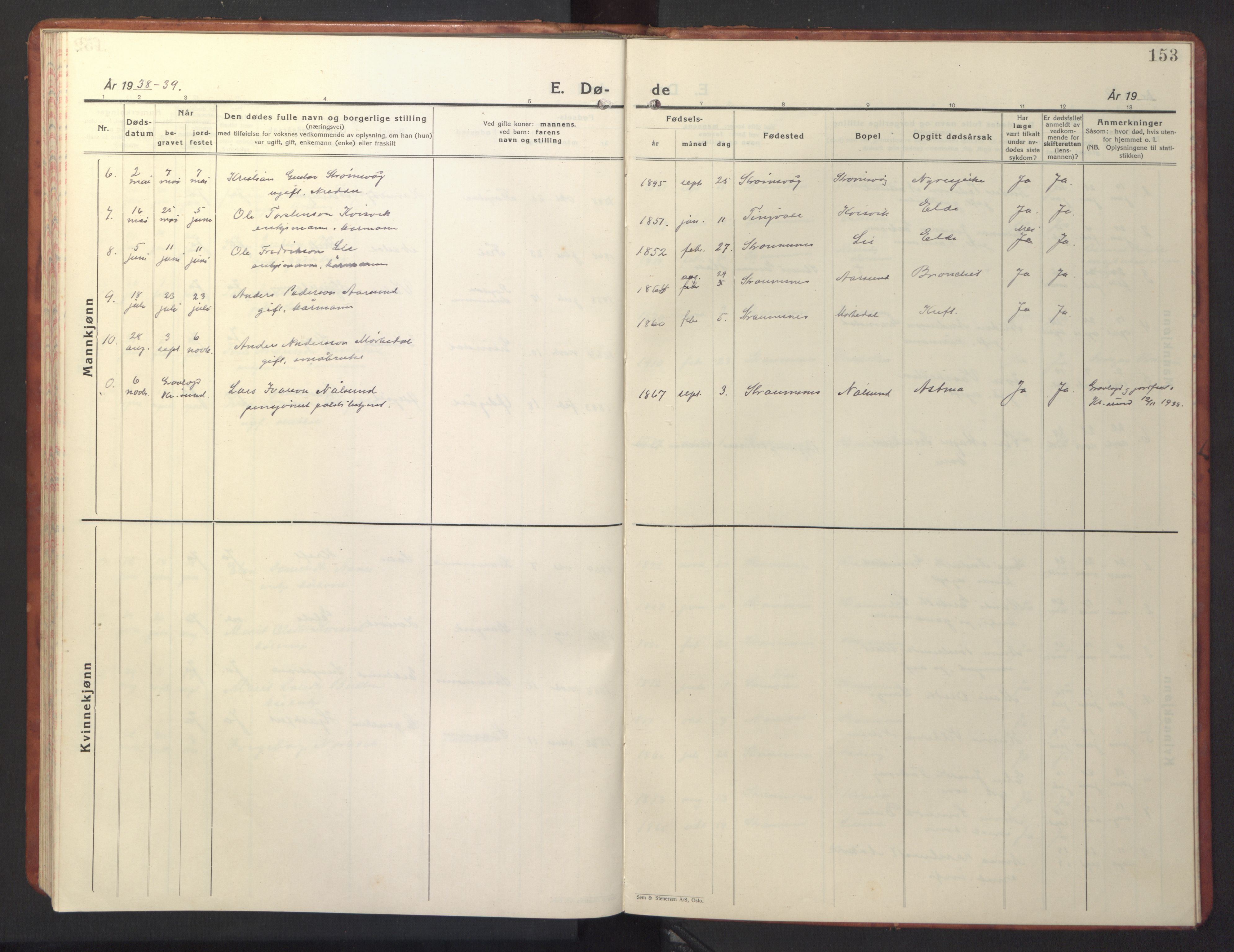 Ministerialprotokoller, klokkerbøker og fødselsregistre - Møre og Romsdal, SAT/A-1454/587/L1002: Klokkerbok nr. 587C02, 1926-1951, s. 153