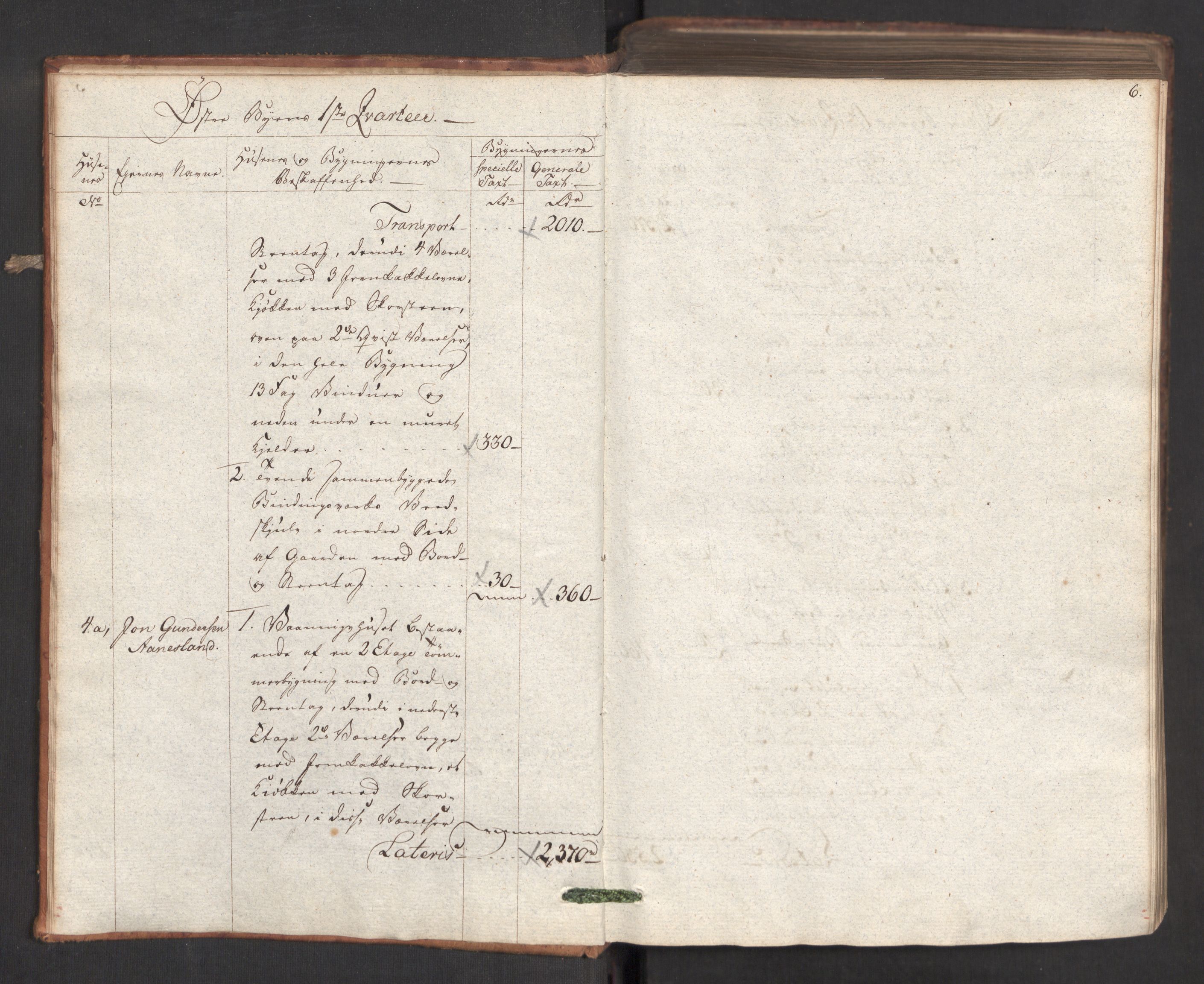 Kommersekollegiet, Brannforsikringskontoret 1767-1814, AV/RA-EA-5458/F/Fa/L0019/0001: Kristiansand / Branntakstprotokoll, 1797, s. 6