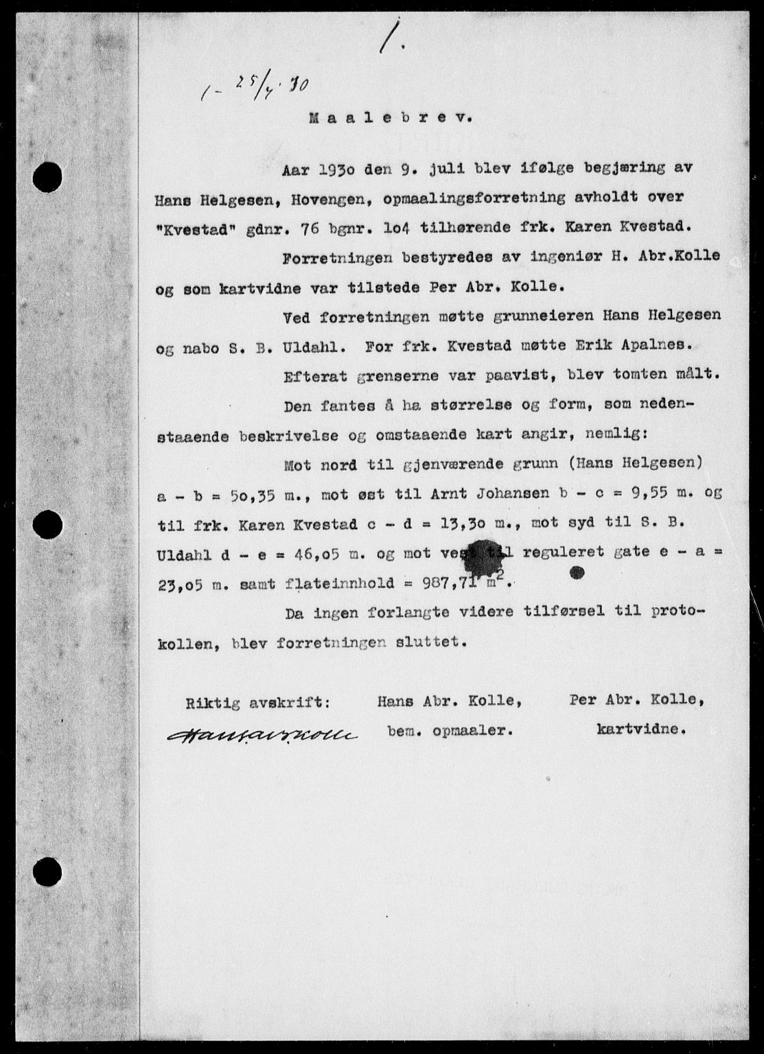 Gjerpen sorenskriveri, SAKO/A-216/G/Ga/Gaa/L0054: Pantebok nr. I 54-56, 1930-1931, s. 1, Tingl.dato: 25.07.1930