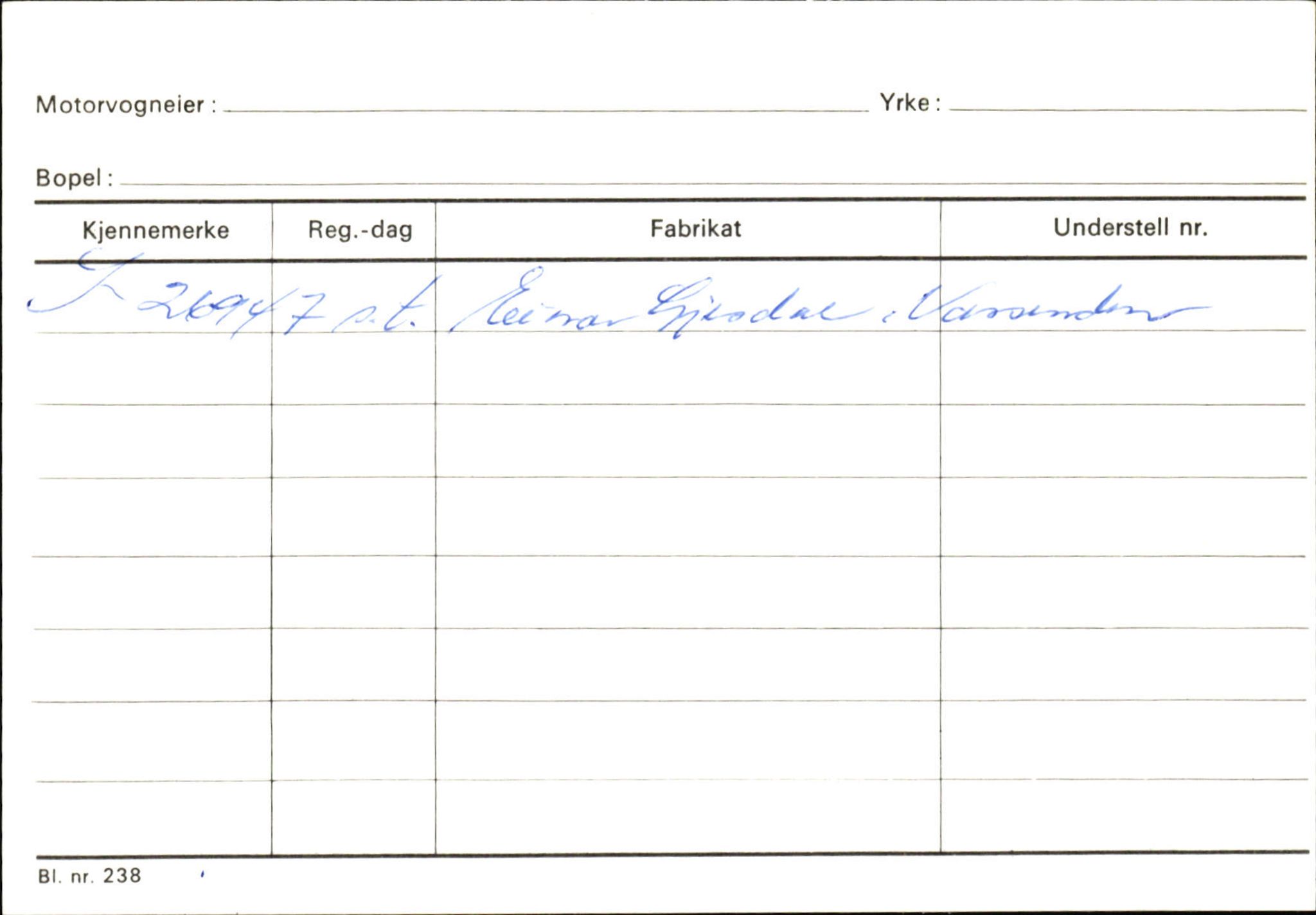 Statens vegvesen, Sogn og Fjordane vegkontor, AV/SAB-A-5301/4/F/L0124: Eigarregister Sogndal A-U, 1945-1975, s. 341