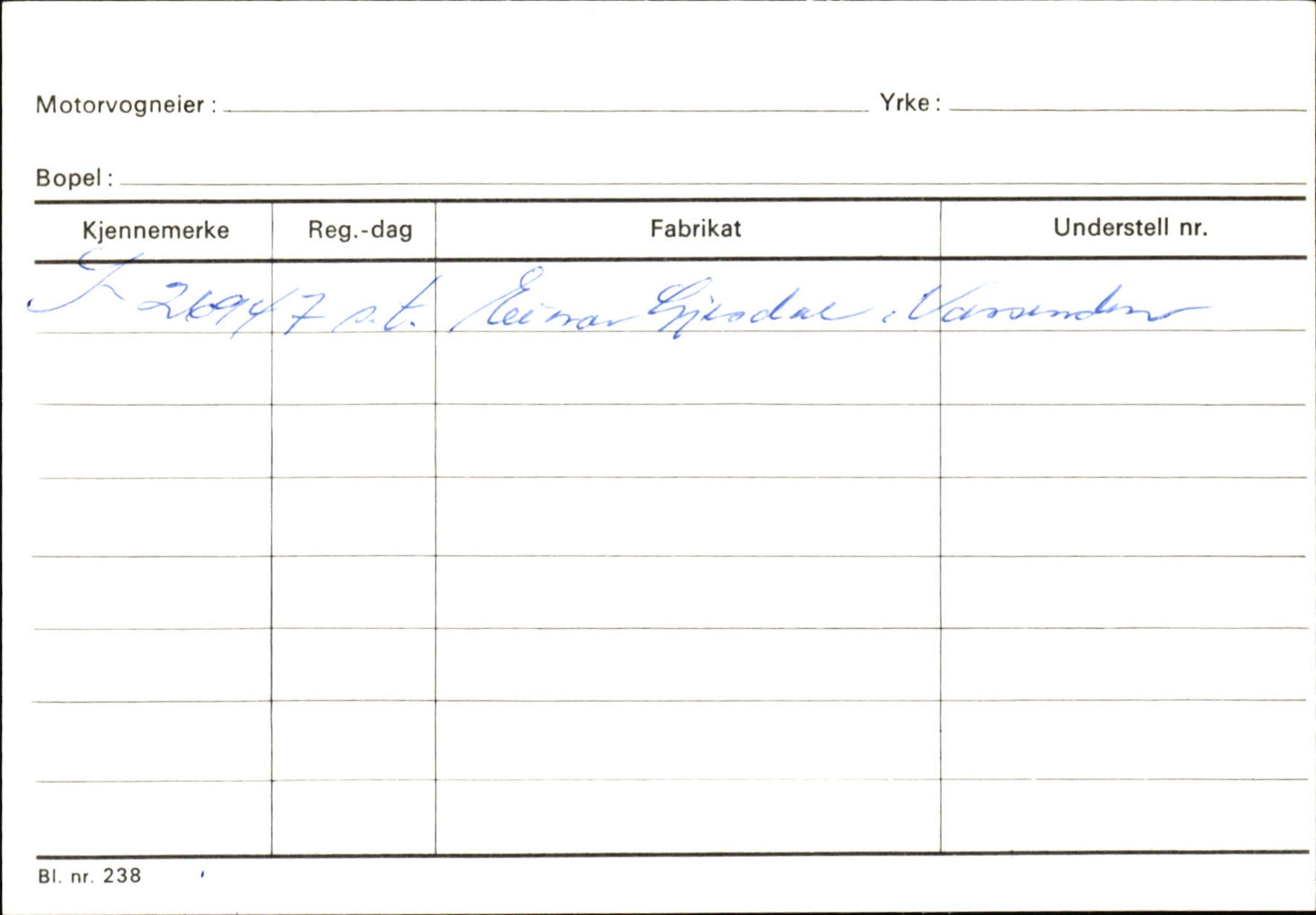 Statens vegvesen, Sogn og Fjordane vegkontor, SAB/A-5301/4/F/L0124: Eigarregister Sogndal A-U, 1945-1975, s. 341