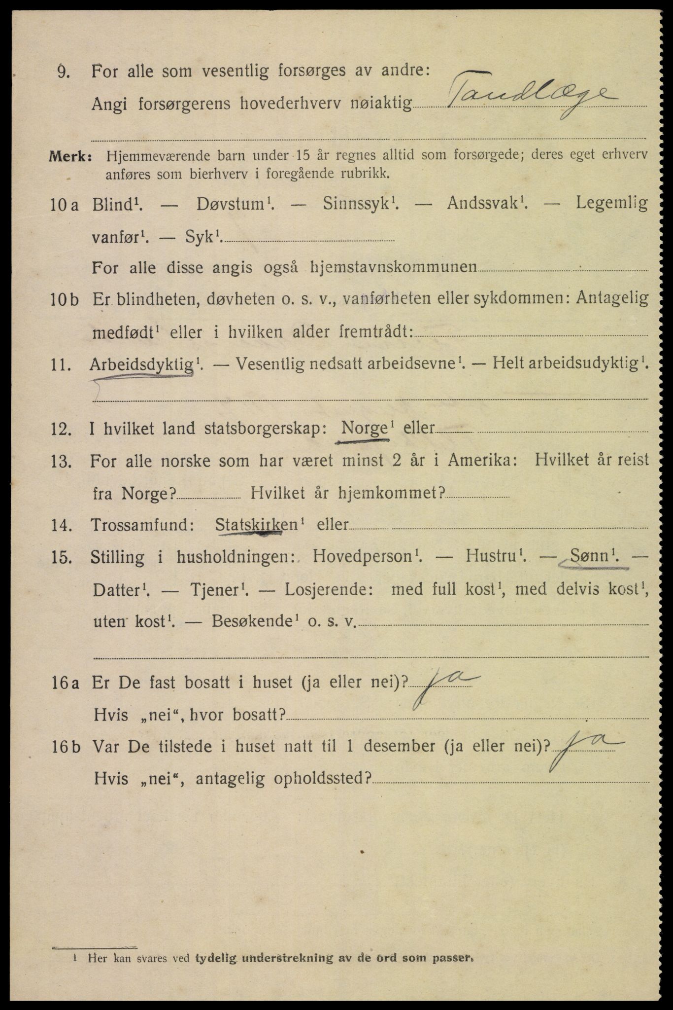 SAK, Folketelling 1920 for 1004 Flekkefjord kjøpstad, 1920, s. 3251