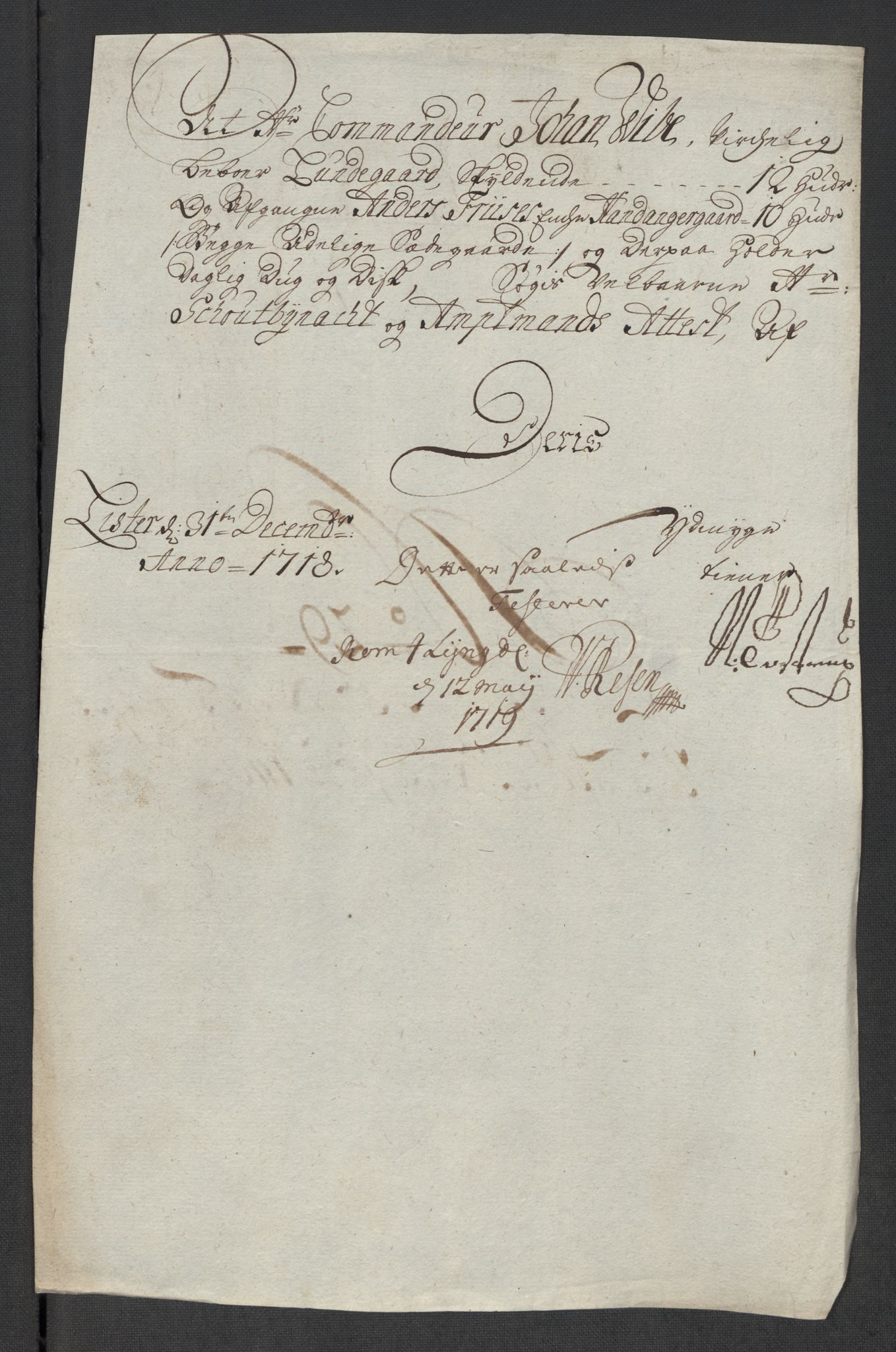 Rentekammeret inntil 1814, Reviderte regnskaper, Fogderegnskap, AV/RA-EA-4092/R43/L2563: Fogderegnskap Lista og Mandal, 1718, s. 370