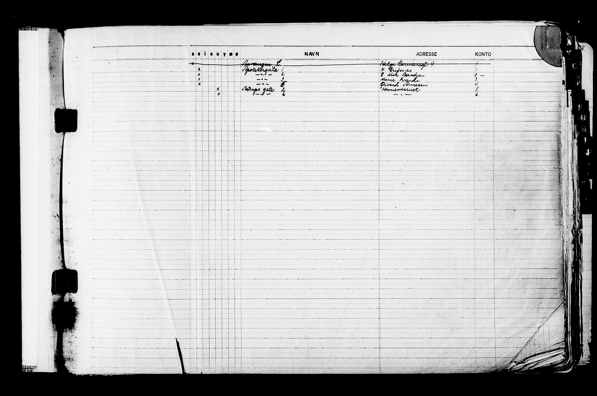 Krigsskadetrygdene for bygninger og løsøre, AV/RA-S-1548/V/L0044: nsund. Skadeprotokoll. Eierbok. negativ, 1940-1945