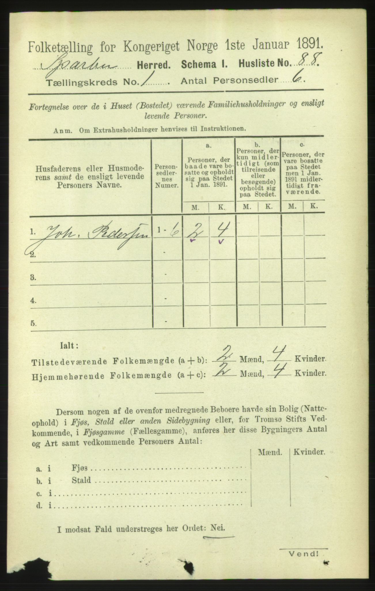 RA, Folketelling 1891 for 1731 Sparbu herred, 1891, s. 114