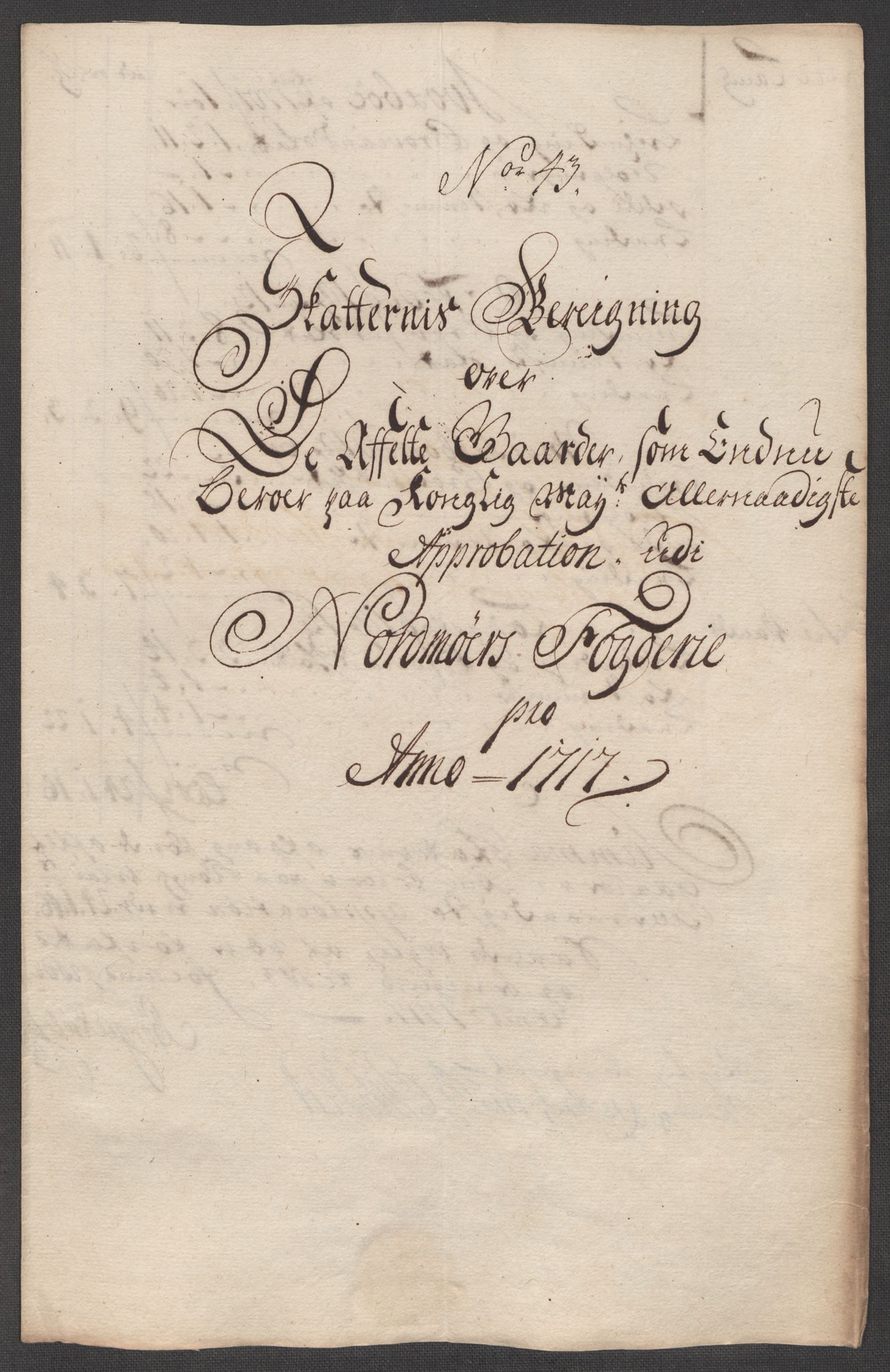 Rentekammeret inntil 1814, Reviderte regnskaper, Fogderegnskap, RA/EA-4092/R56/L3750: Fogderegnskap Nordmøre, 1717, s. 257