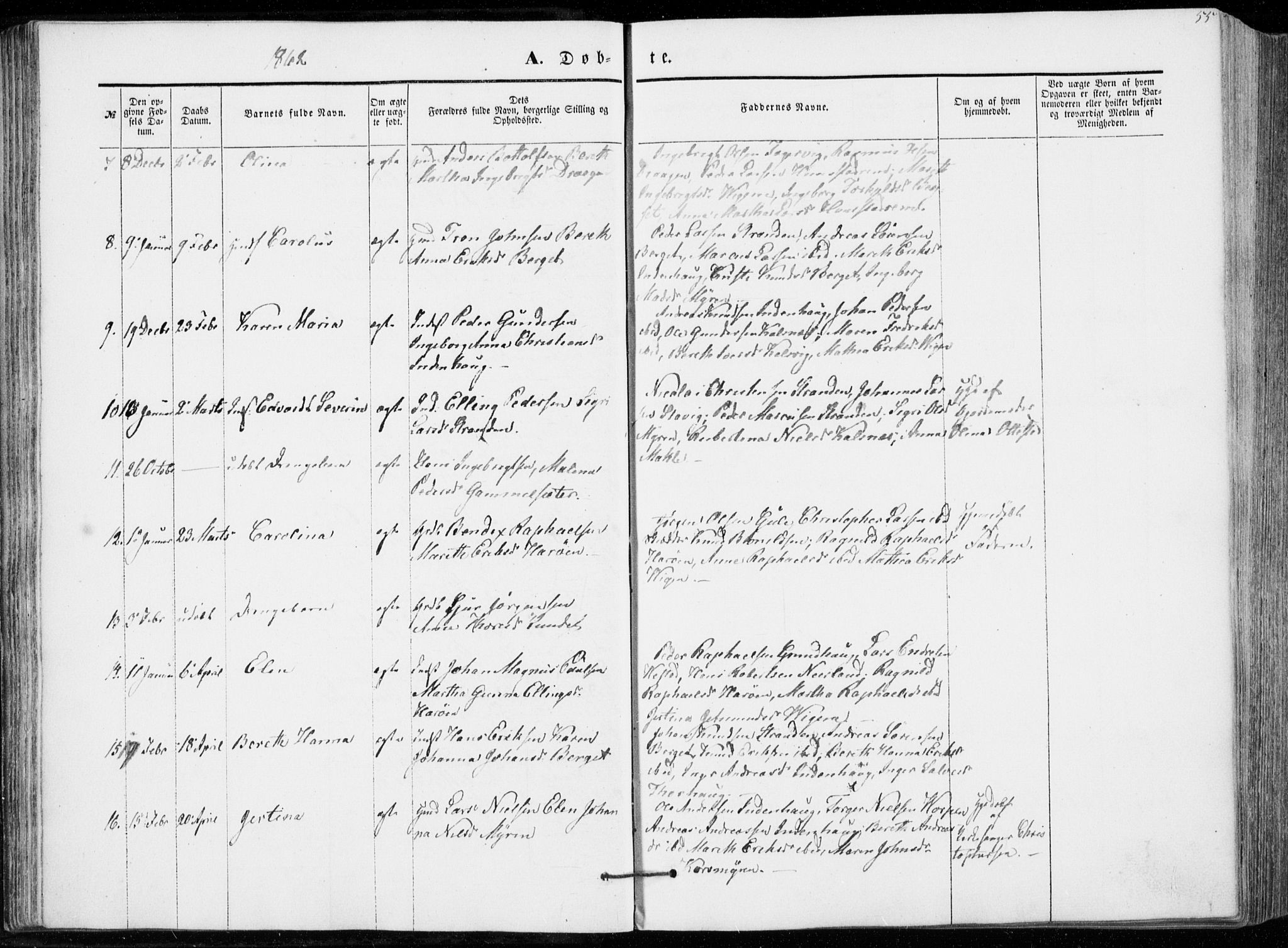 Ministerialprotokoller, klokkerbøker og fødselsregistre - Møre og Romsdal, AV/SAT-A-1454/566/L0767: Ministerialbok nr. 566A06, 1852-1868, s. 55