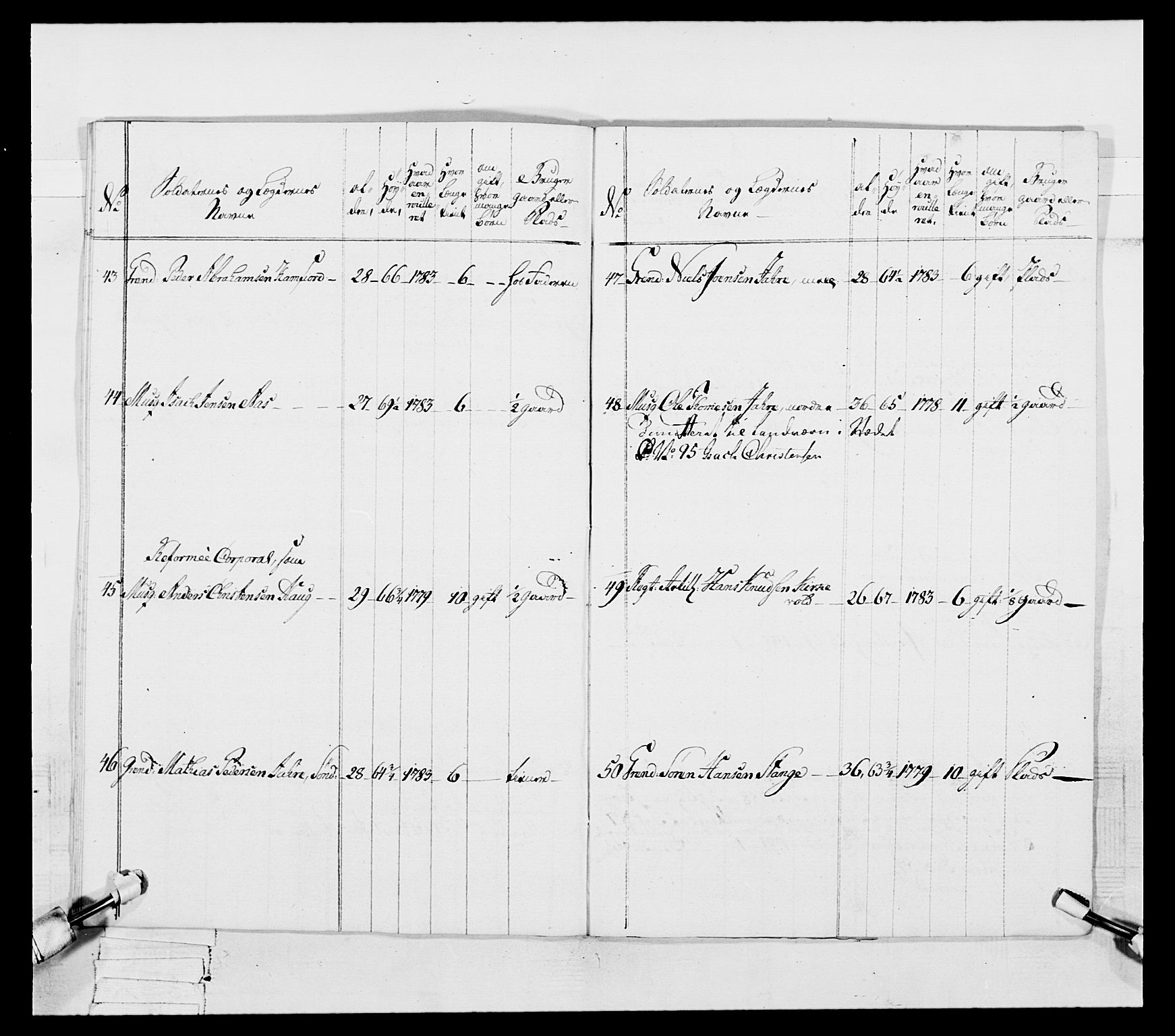 Generalitets- og kommissariatskollegiet, Det kongelige norske kommissariatskollegium, AV/RA-EA-5420/E/Eh/L0056: 2. Smålenske nasjonale infanteriregiment, 1789, s. 355