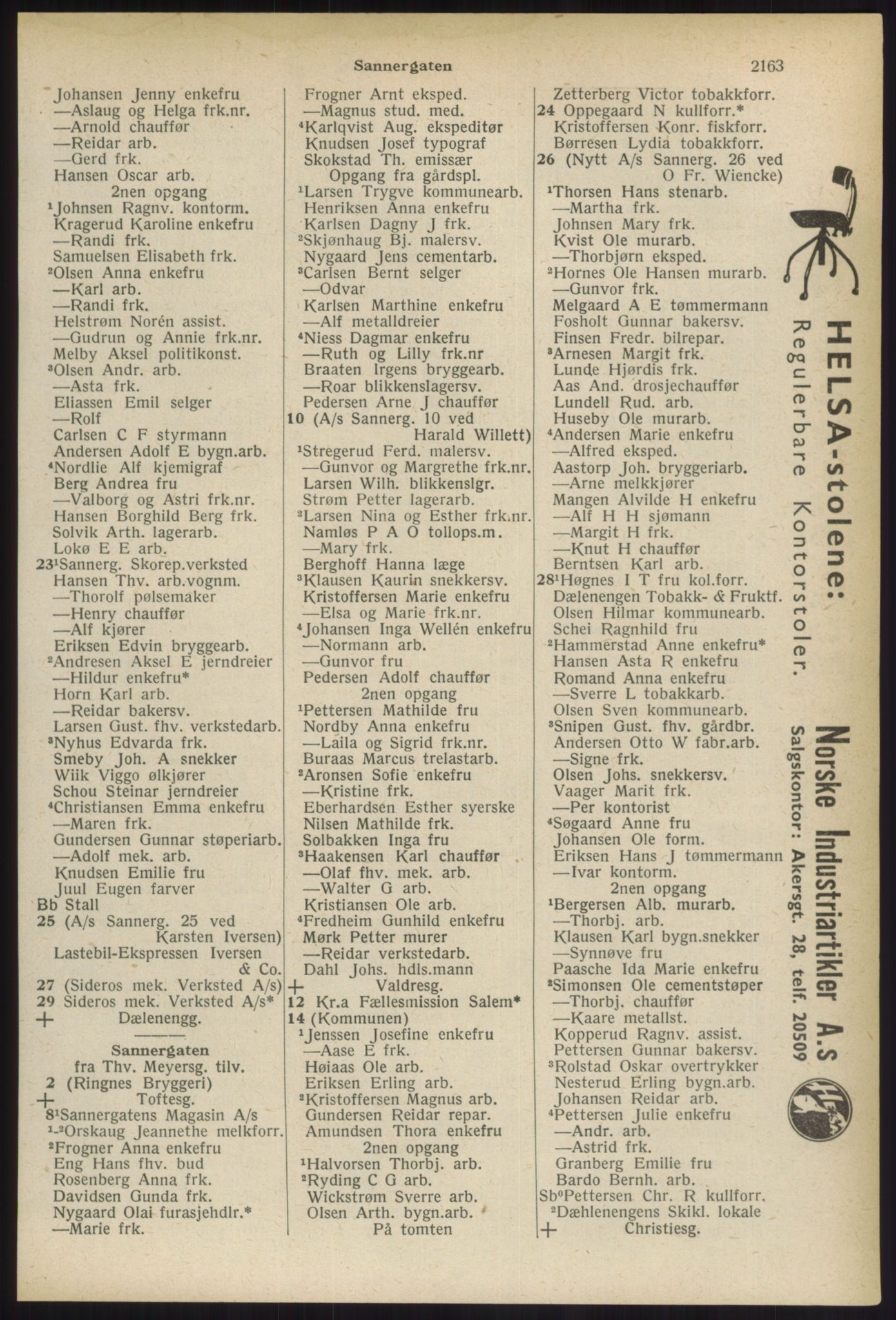 Kristiania/Oslo adressebok, PUBL/-, 1936, s. 2163