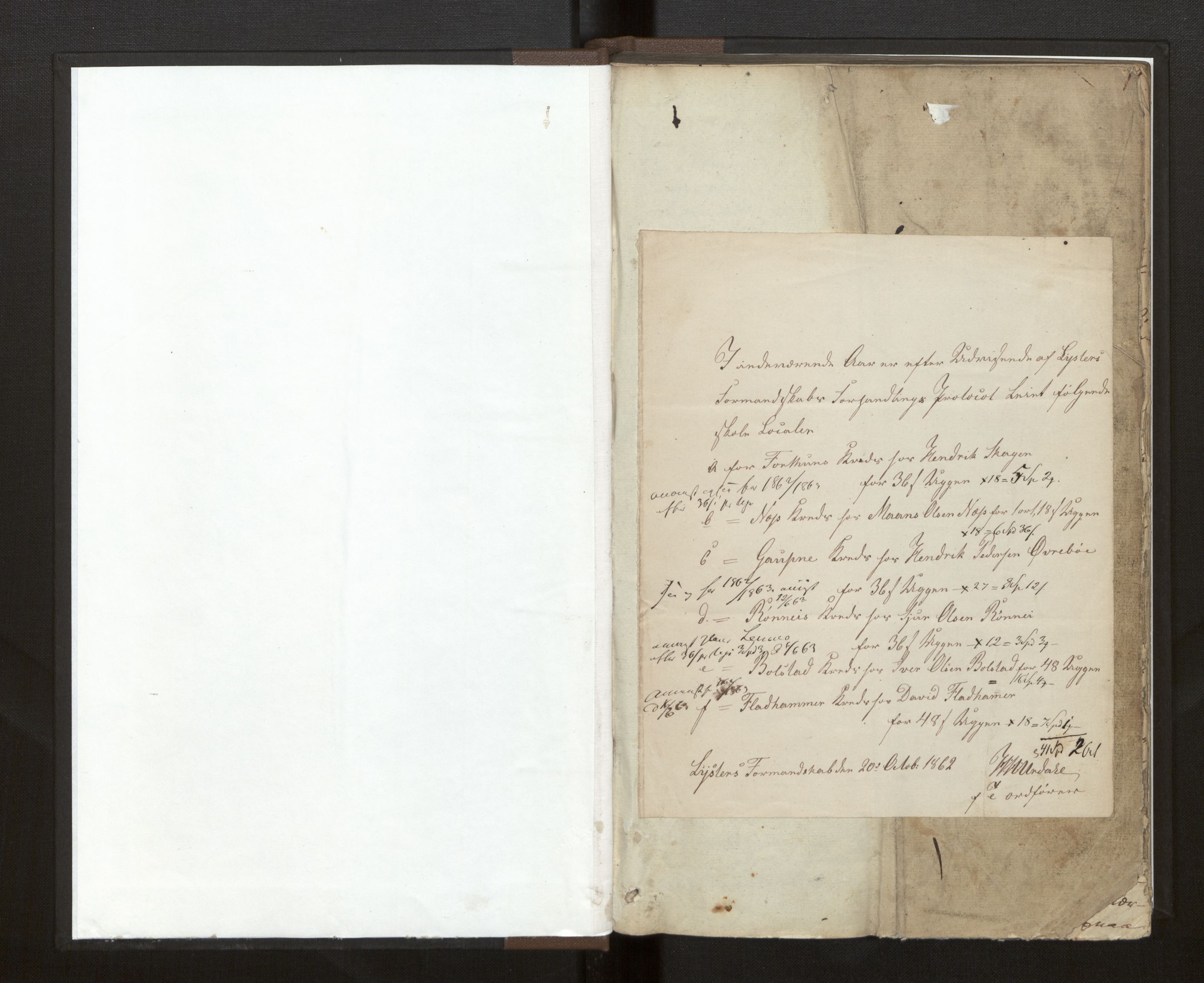 Luster sokneprestembete, AV/SAB-A-81101/J/Jb/L0001: Forhandlingsprotokoll for skulekommisjonen Luster prestegjeld, 1844-1863