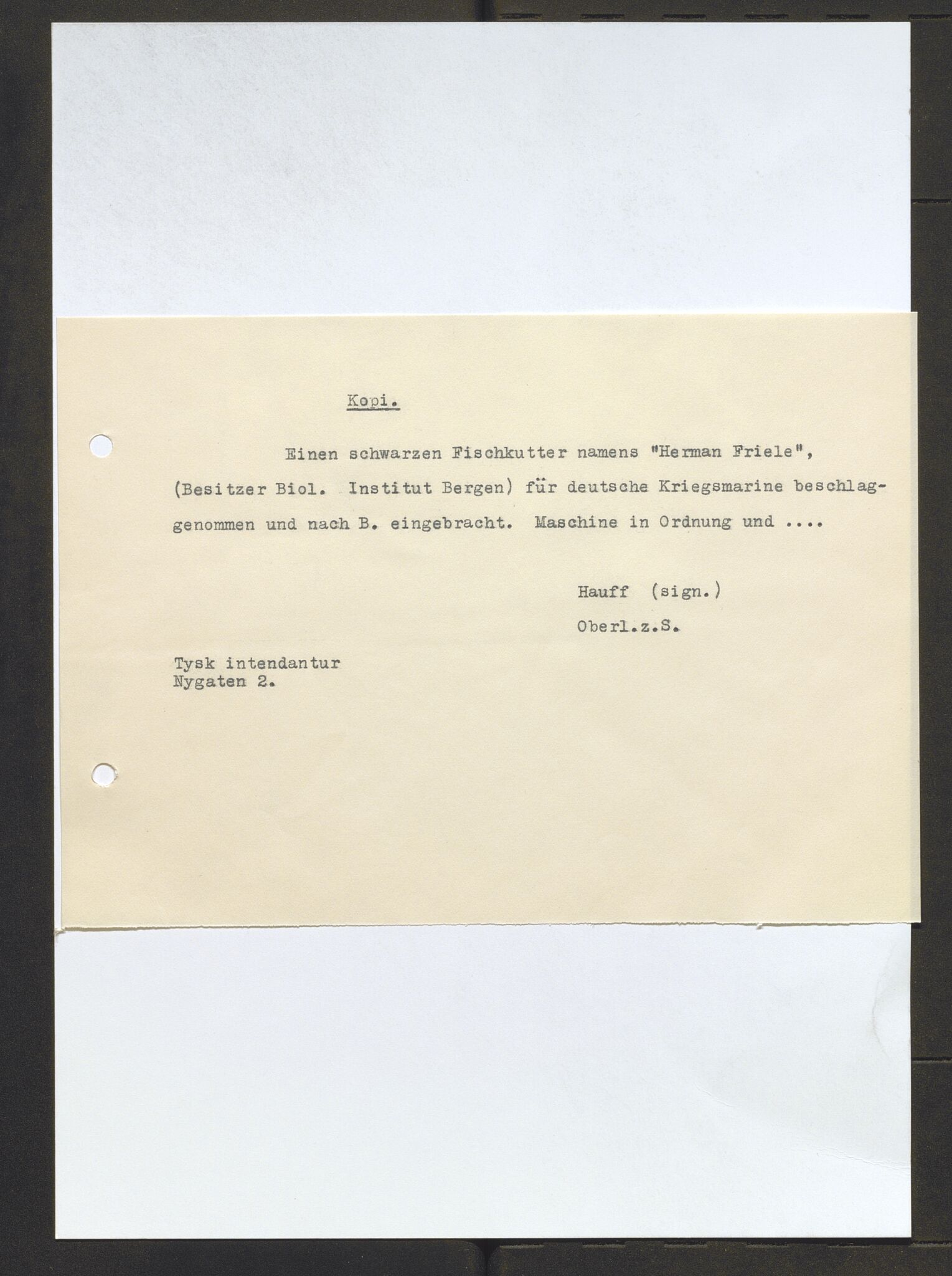 Bergens Museum, AV/SAB-A-17301/13/D/L0002: Korrespondanse , 1928-1940, s. 450
