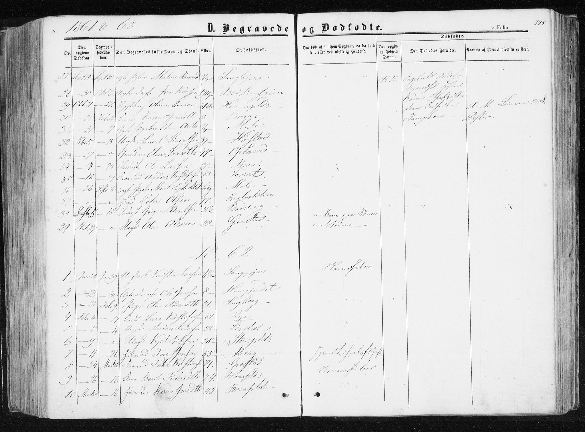Ministerialprotokoller, klokkerbøker og fødselsregistre - Sør-Trøndelag, AV/SAT-A-1456/612/L0377: Ministerialbok nr. 612A09, 1859-1877, s. 395