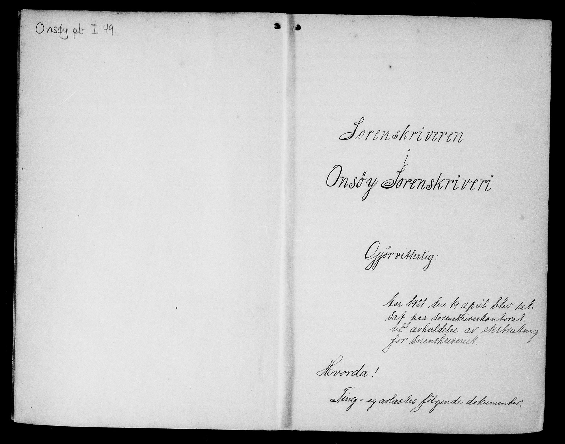 Onsøy sorenskriveri, SAO/A-10474/G/Ga/Gaa/L0049: Pantebok nr. I 49, 1921-1922