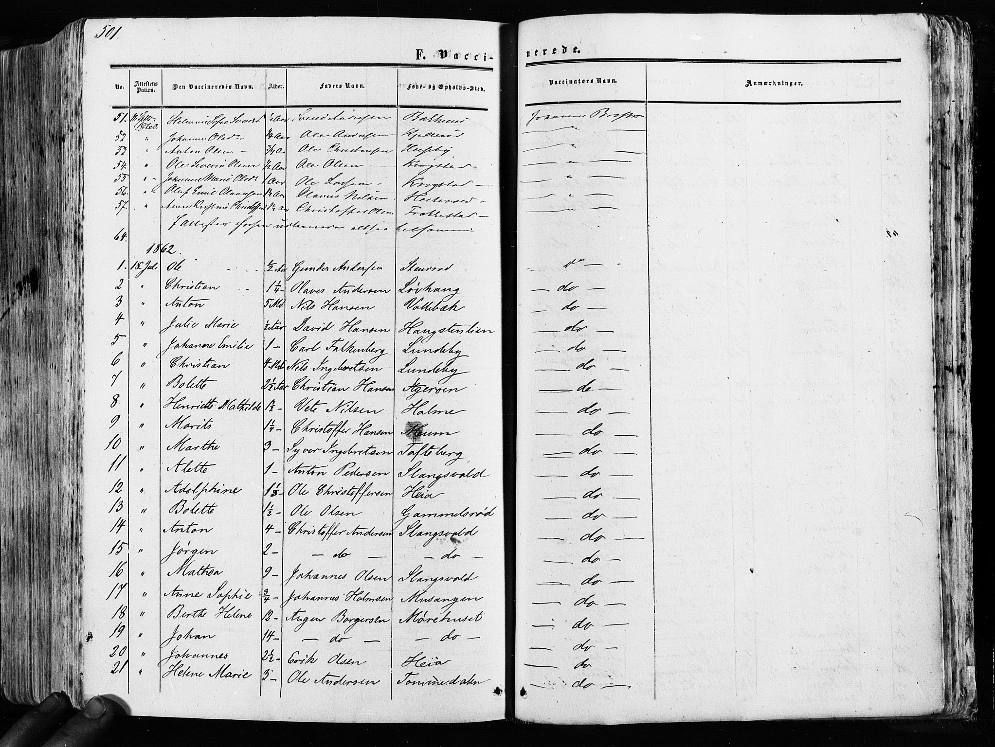 Råde prestekontor kirkebøker, AV/SAO-A-2009/F/Fa/L0006: Ministerialbok nr. 6, 1854-1877, s. 501