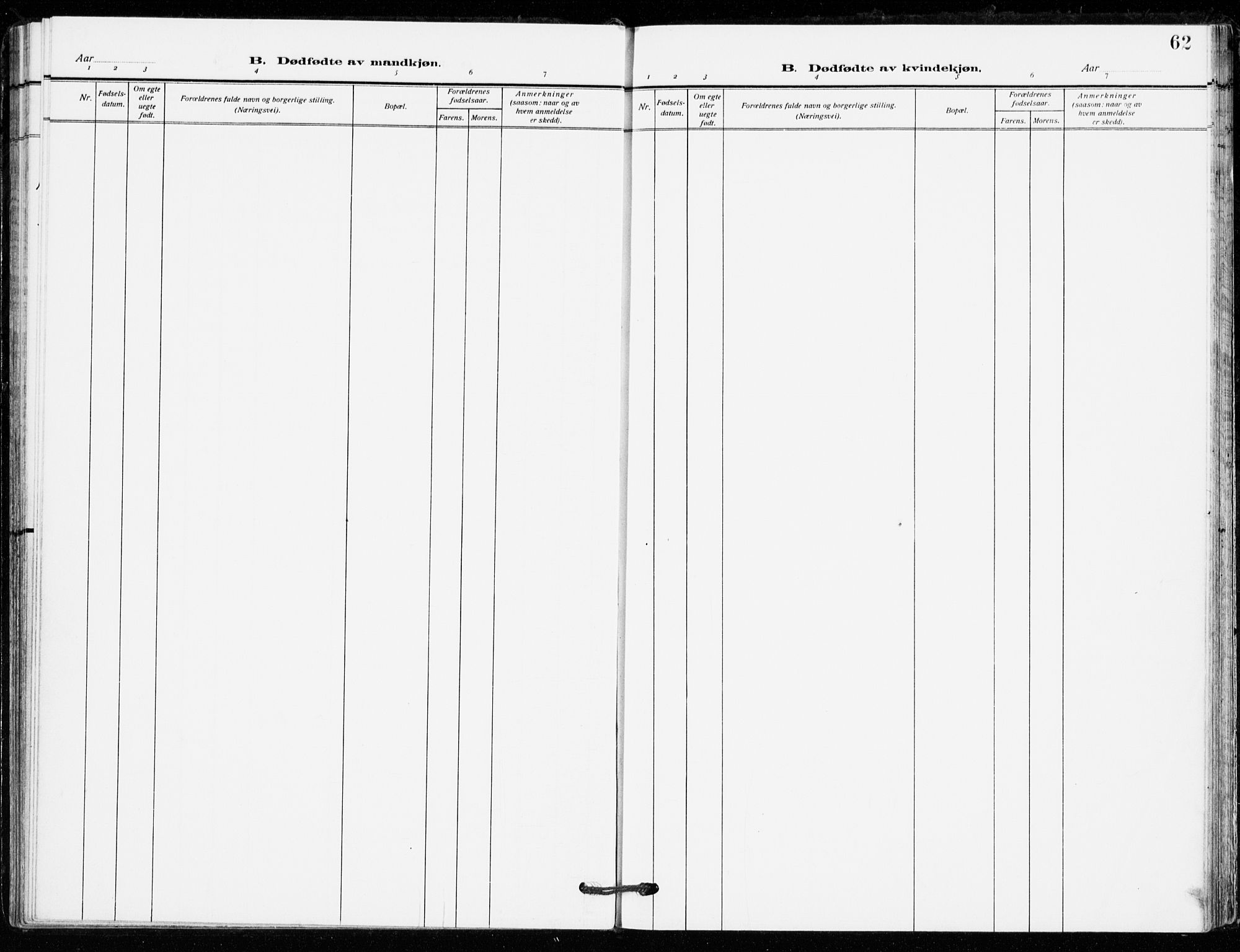 Bø kirkebøker, SAKO/A-257/F/Fa/L0013: Ministerialbok nr. 13, 1909-1921, s. 62